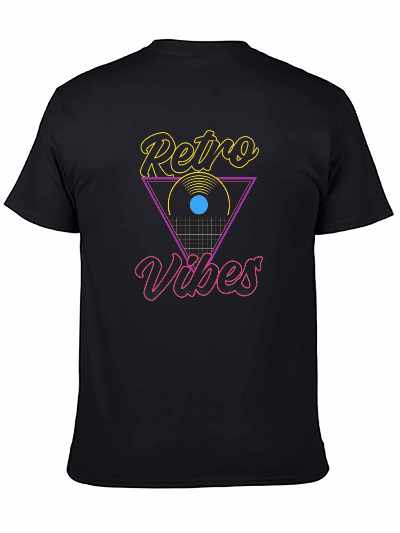 Black Retro Vibes Graphic Tee - Black view 4