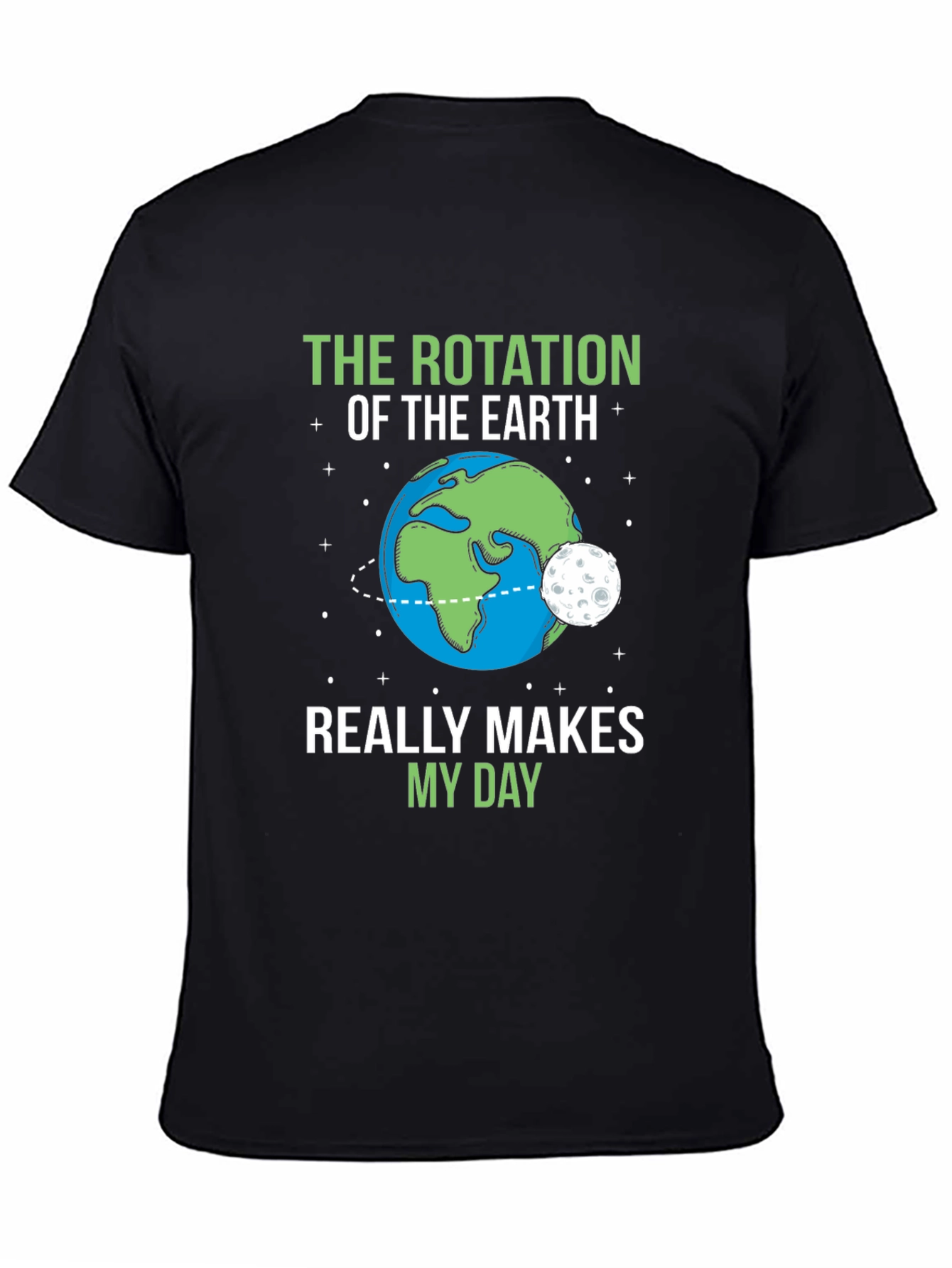 Black The Rotation of the Earth Makes My Day T-Shirt view 4