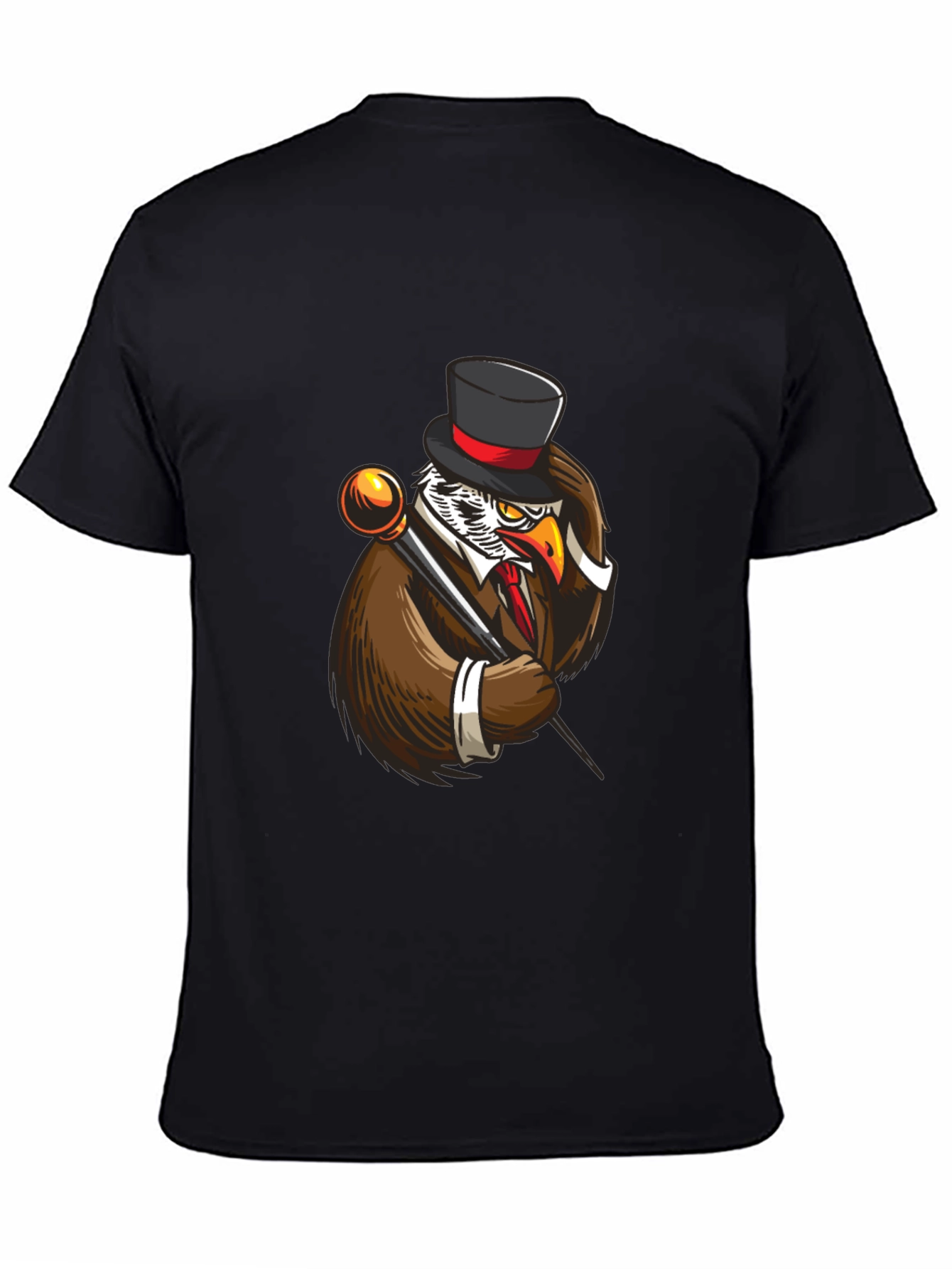Black Dapper Owl T-Shirt - Unique Graphic Tee view 4