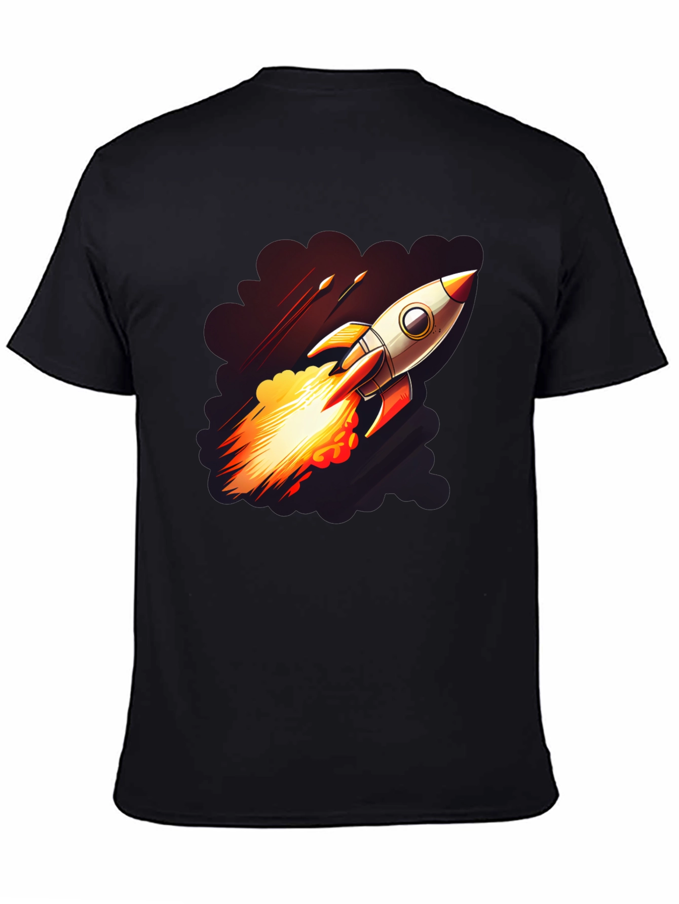 Black Rocket Launch Graphic T-Shirt view 4