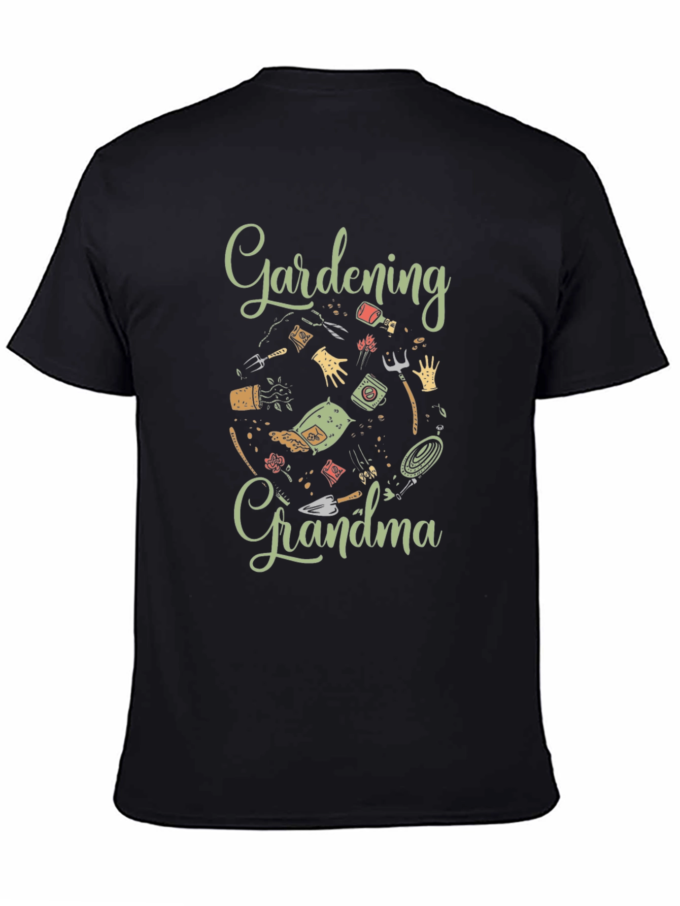 Black Gardening Grandma T-Shirt - Gift for Gardeners view 4