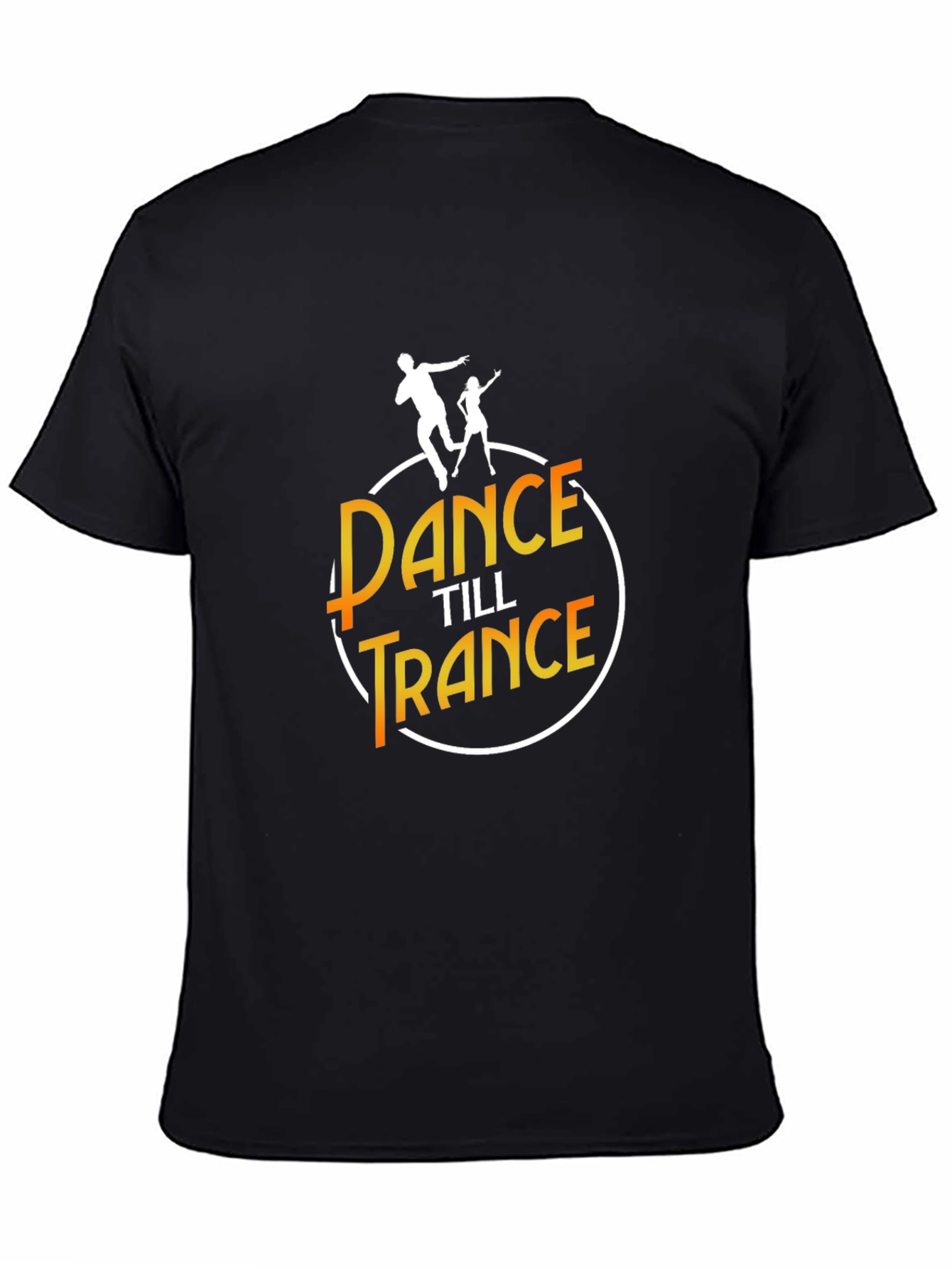 Black Dance Till Trance Graphic Tee - Black view 4