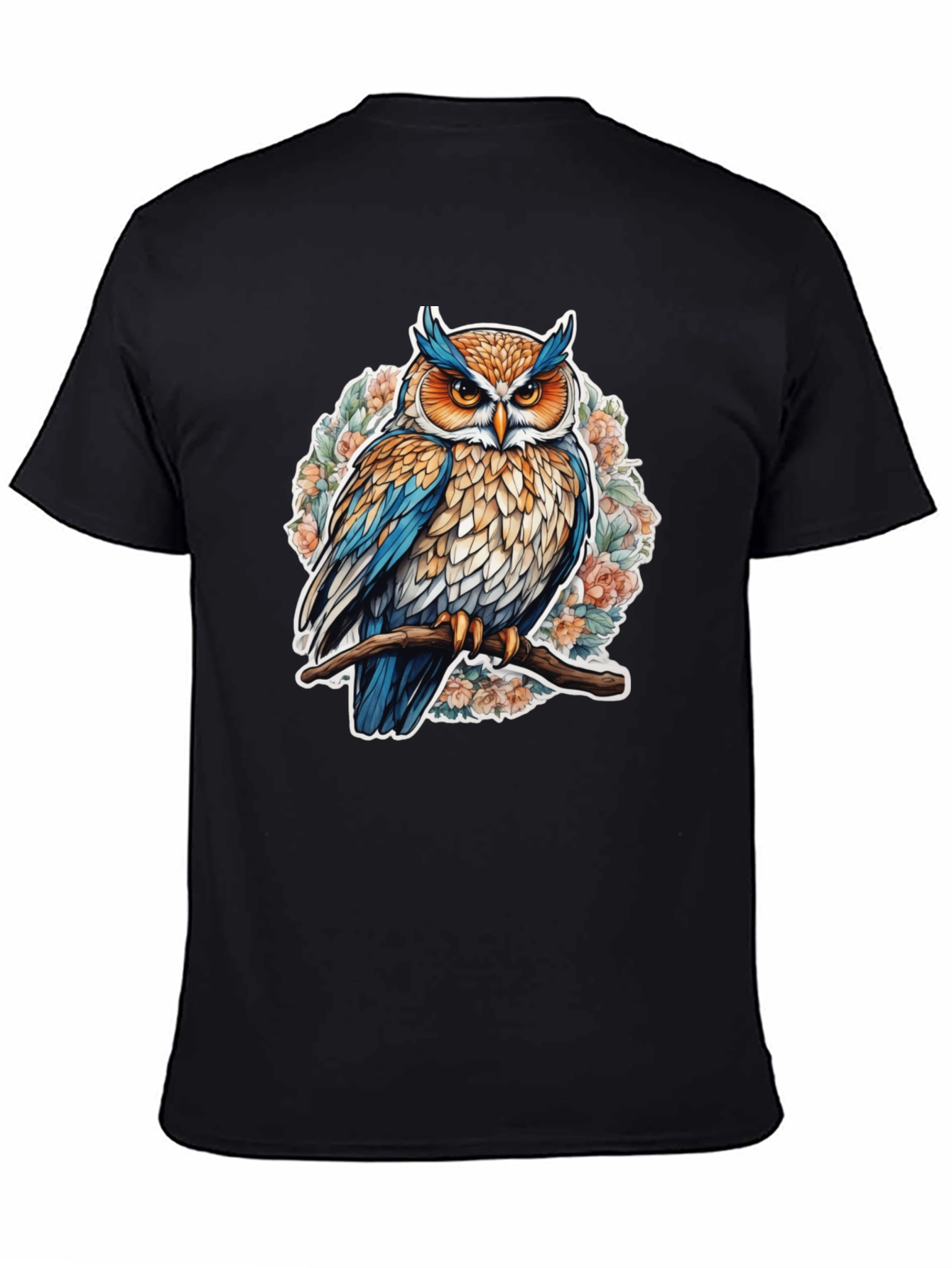 Black Owl Graphic Tee - Nature Inspired Design view 4
