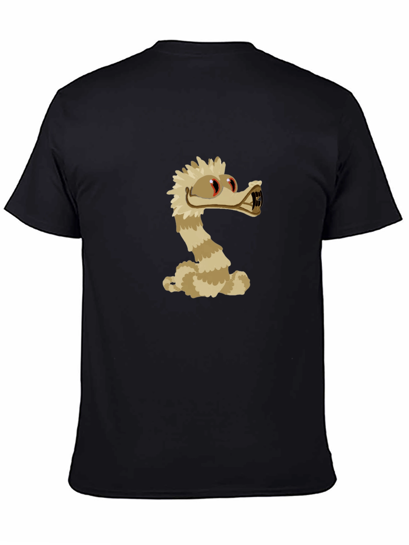 Black Cartoon Snake T-Shirt - Unique Graphic Tee view 4