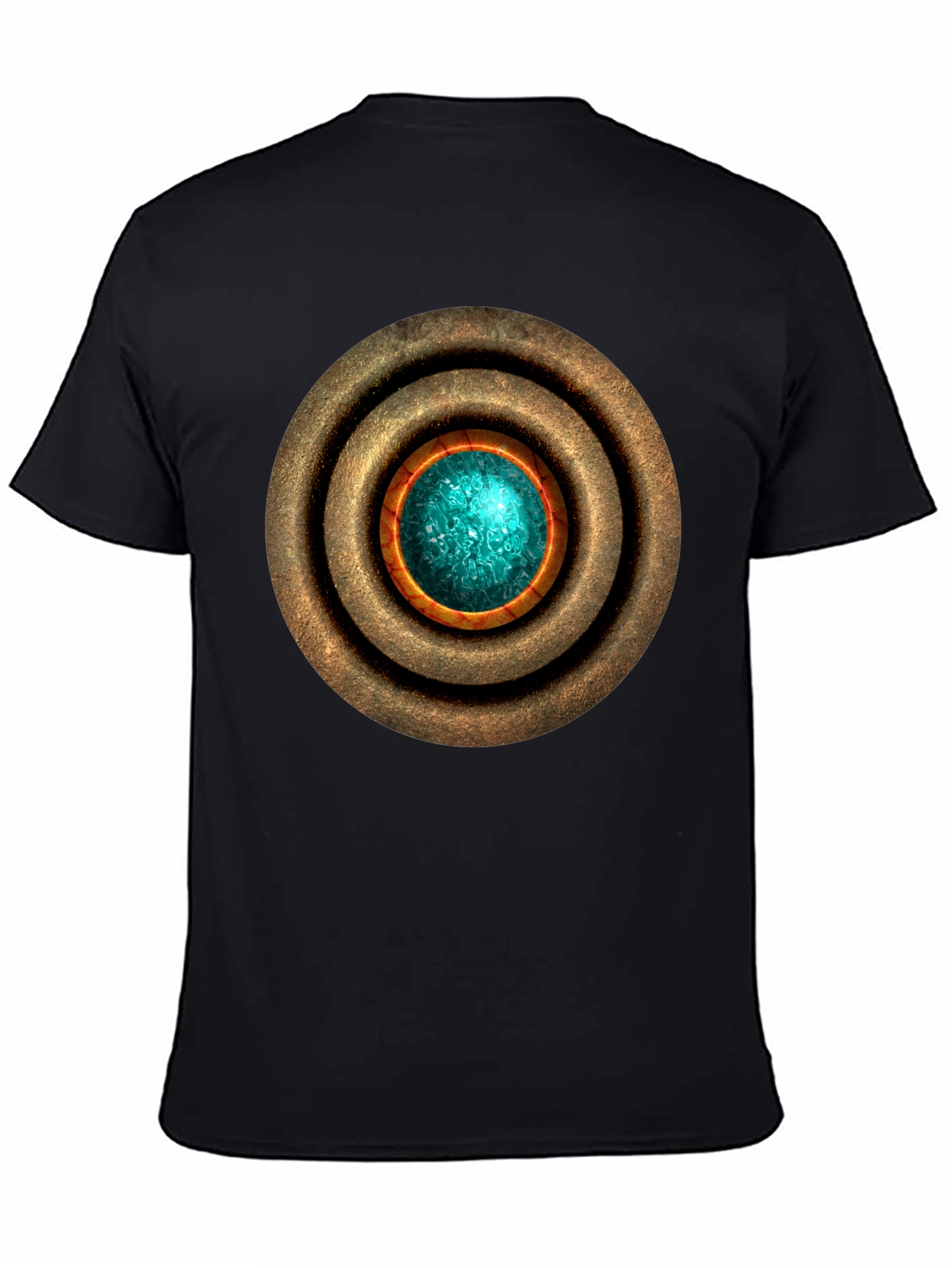 Black Mystic Orb Graphic T-Shirt - Sci-Fi Style Men's Tee view 4