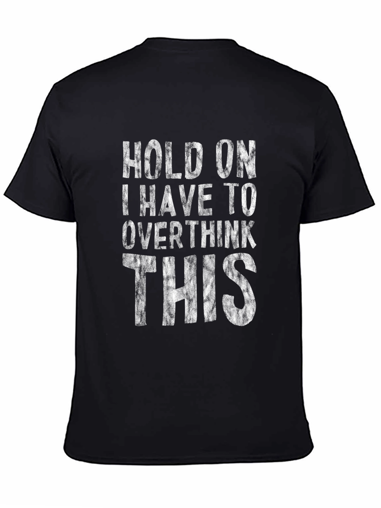 Black Overthinker T-Shirt - Black Cotton Blend Tee view 4