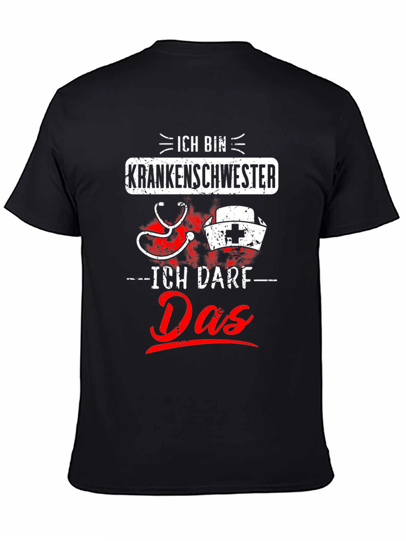 Black Ich Bin Krankenschwester T-Shirt - Nurse Tee view 4