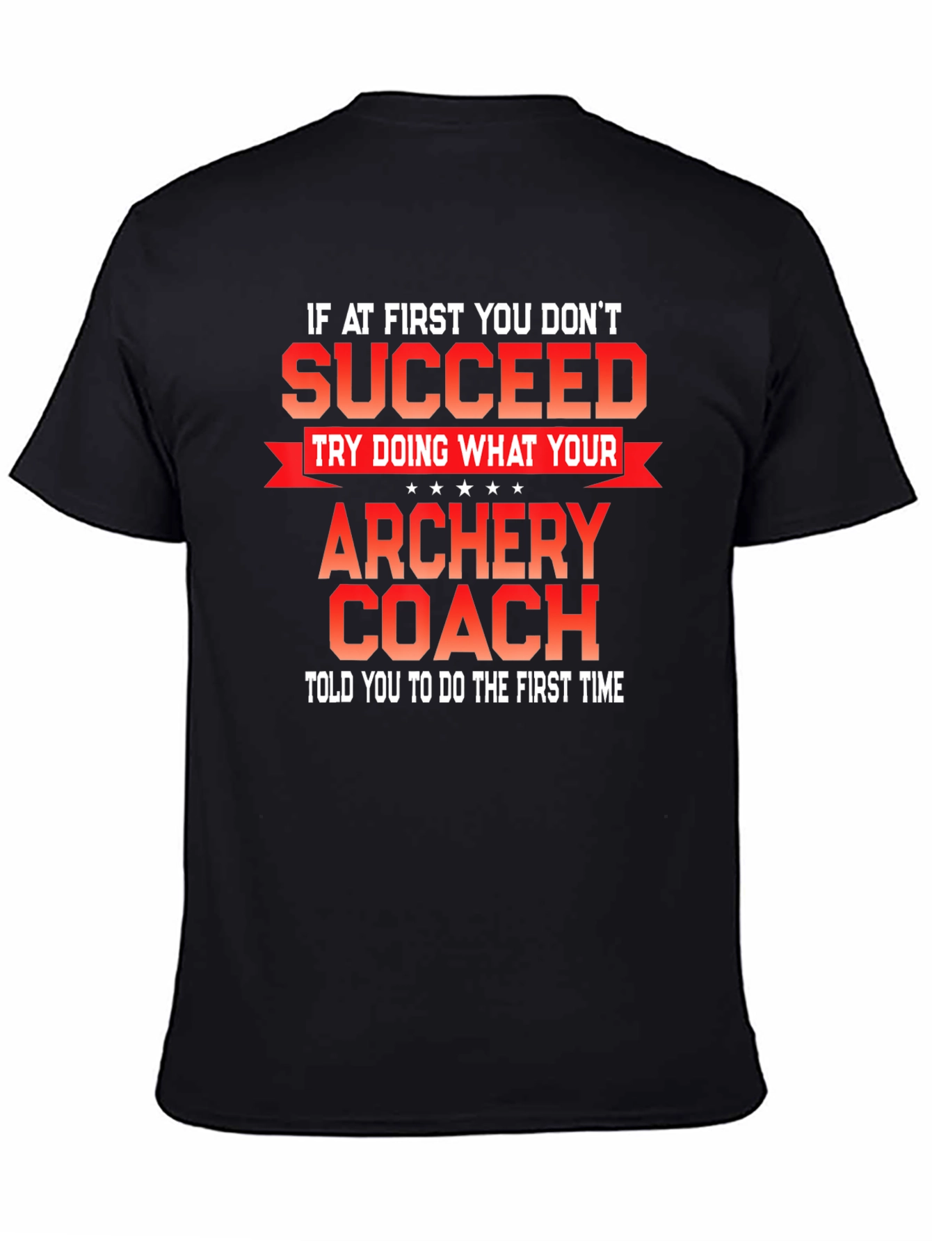 Black Archery Coach T-Shirt - Funny Slogan Tee view 4