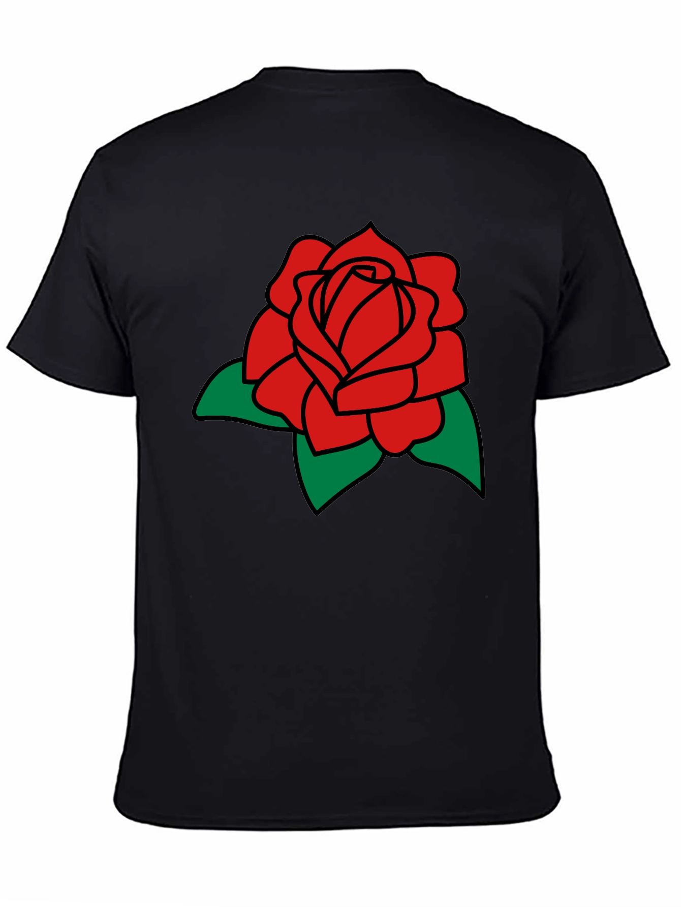 Black Rose Graphic Black T-Shirt view 4