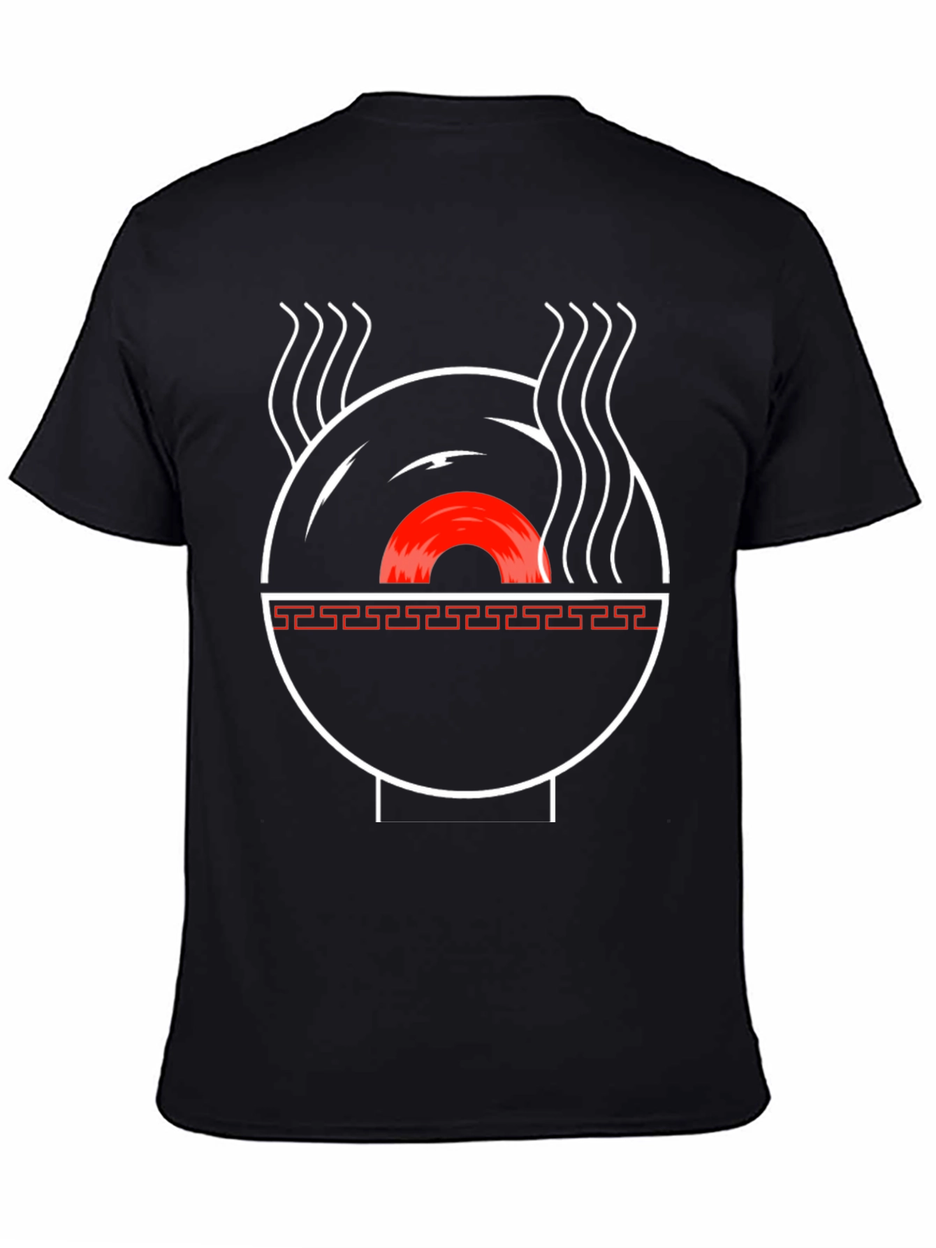 Black Ramen Vinyl Record Graphic Tee - Music Lover T-Shirt view 4