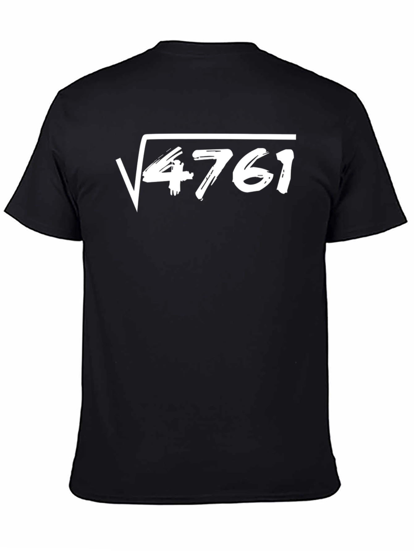 Black Square Root of 4761 Math Graphic Tee view 4