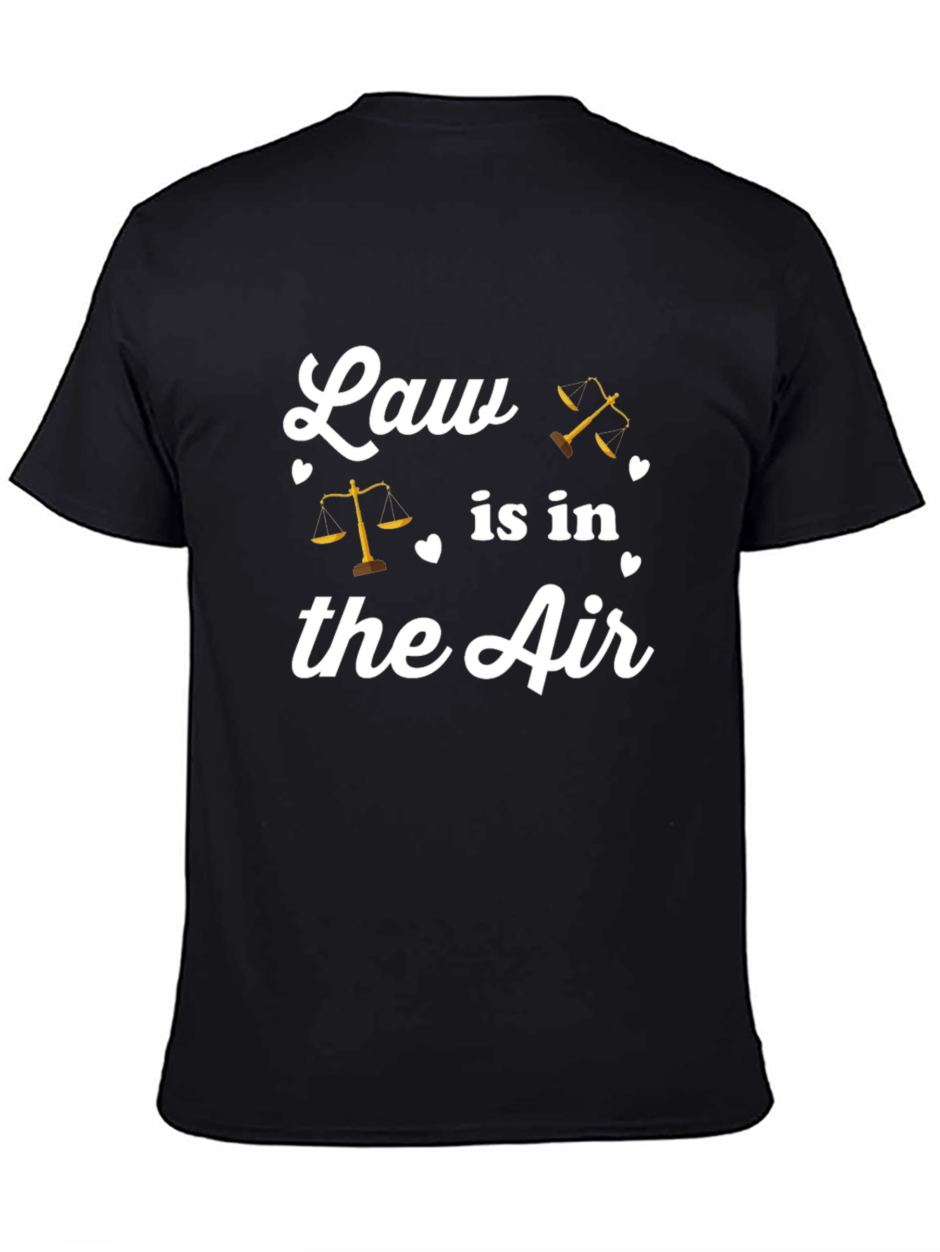 Black Law in the Air Graphic Tee - Unisex Black T-Shirt view 4