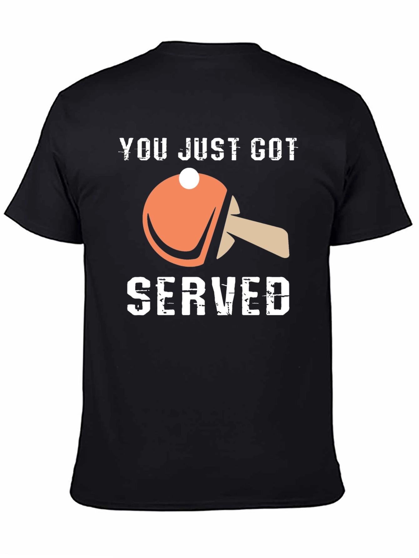Black You Just Got Served T-Shirt - Ping Pong view 4