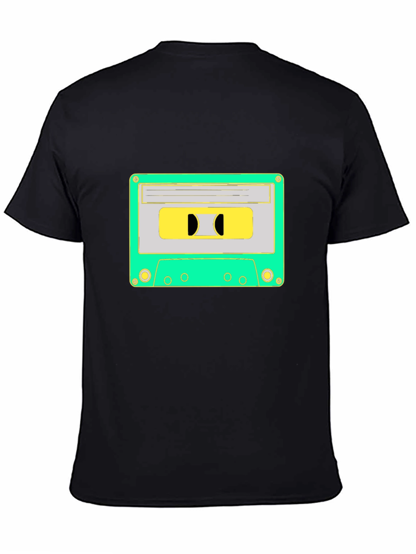 Black Retro Cassette Tape Graphic Tee - Black view 4