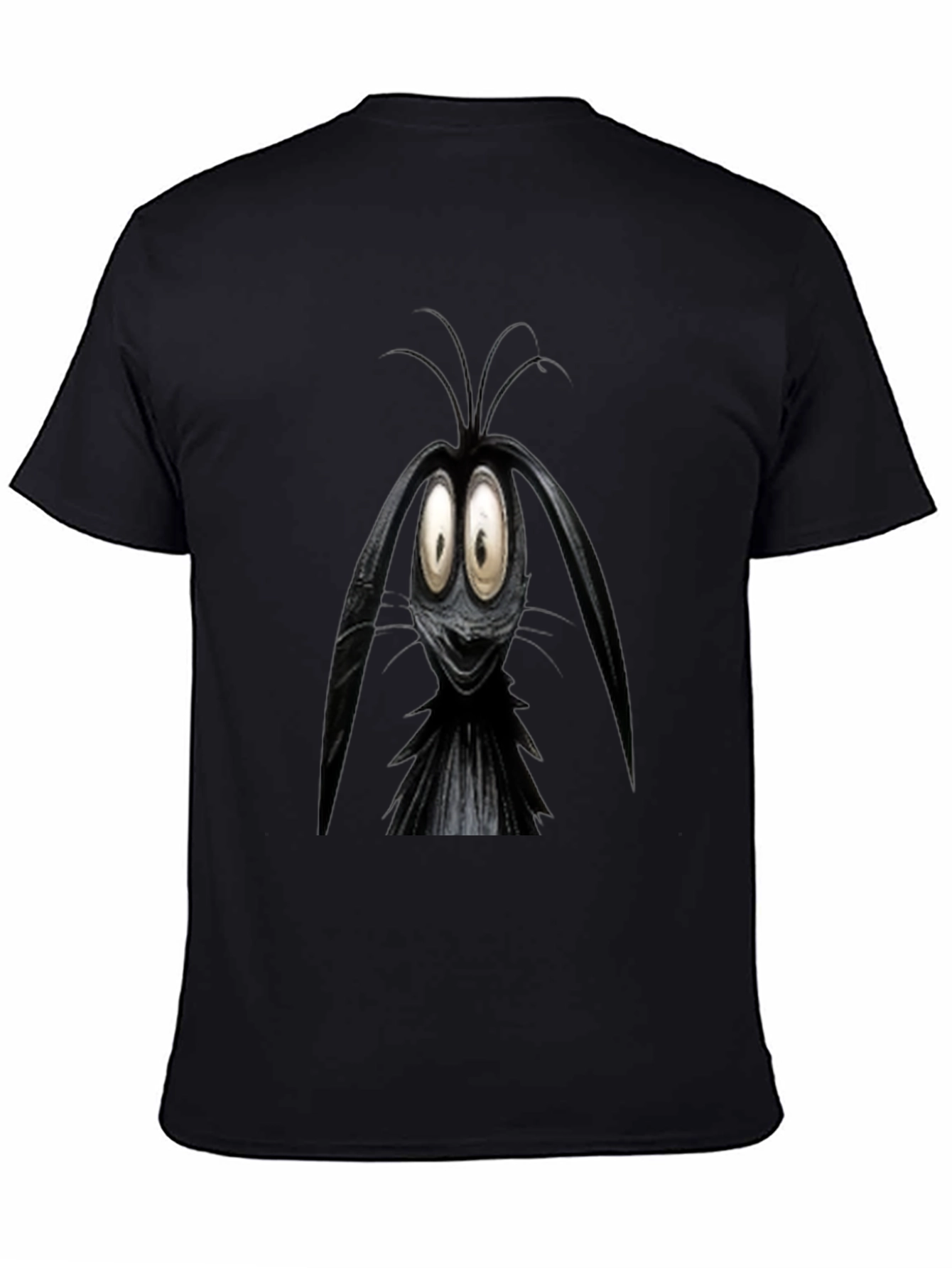 Black Cartoon Character Graphic Black T-Shirt view 4