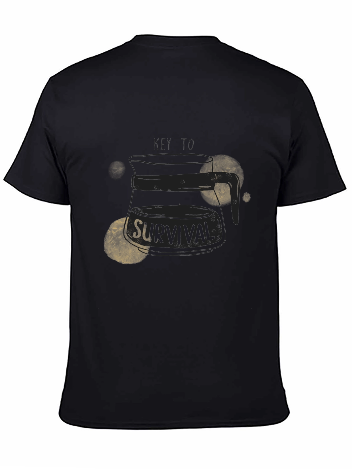 Black Coffee Key To Survival Graphic Tee view 4