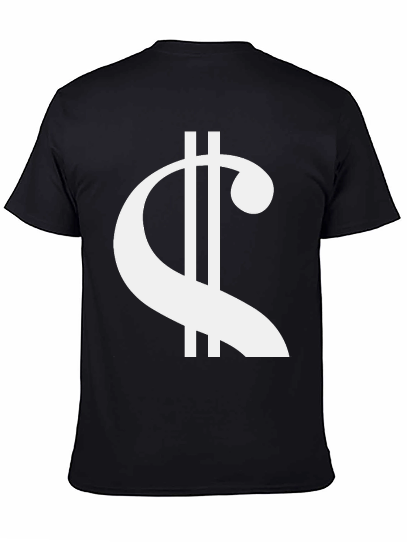 Black Unique Symbol Graphic Tee - Black Cotton Blend view 4