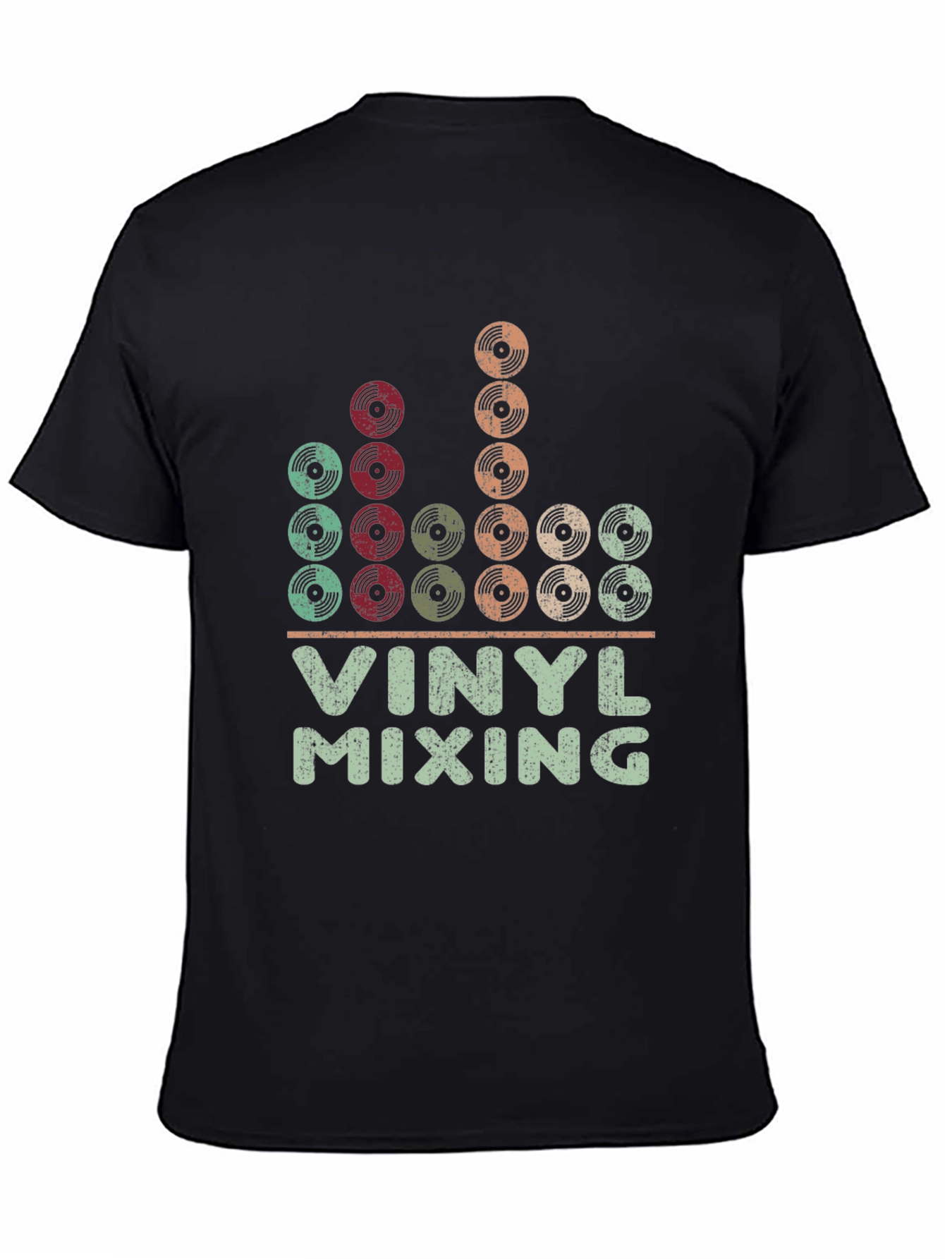 Black Vinyl Mixing Graphic Tee view 4