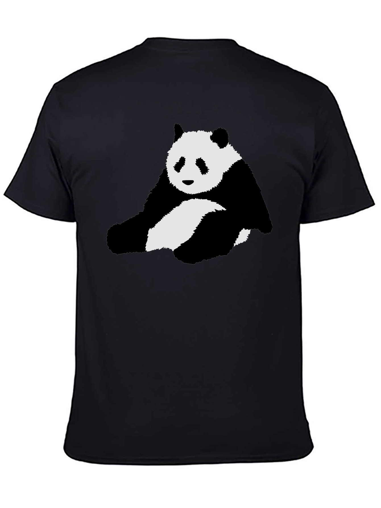 Black Panda Graphic Black T-Shirt view 4