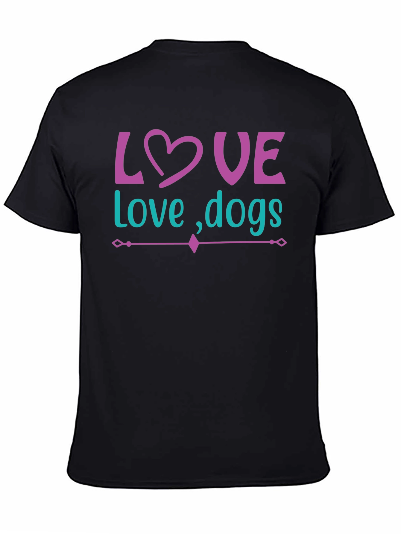 Black Love Dogs Graphic Tee - Trendy Unisex T-Shirt view 4