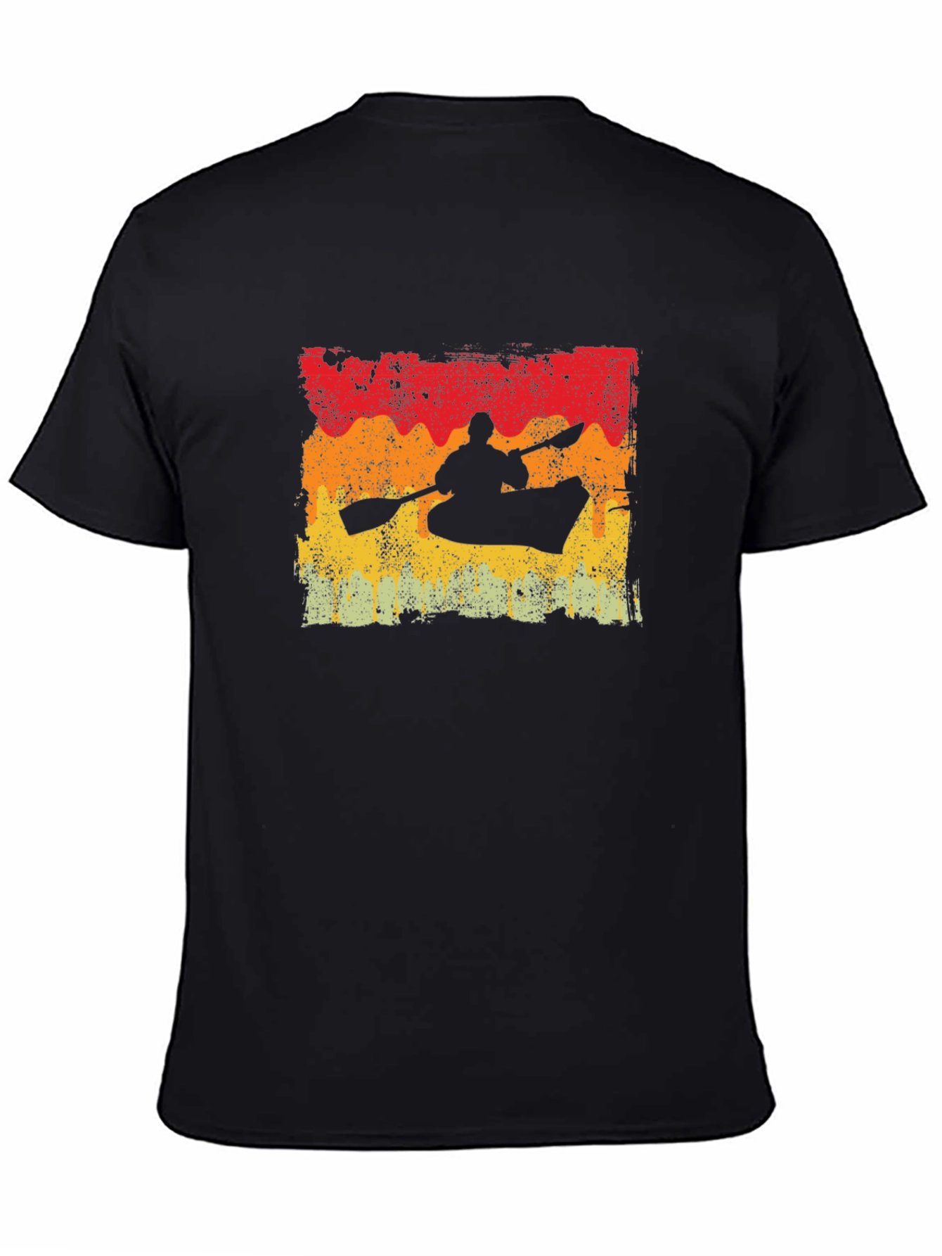 Black Retro Kayak T-Shirt - Adventure Awaits! view 4