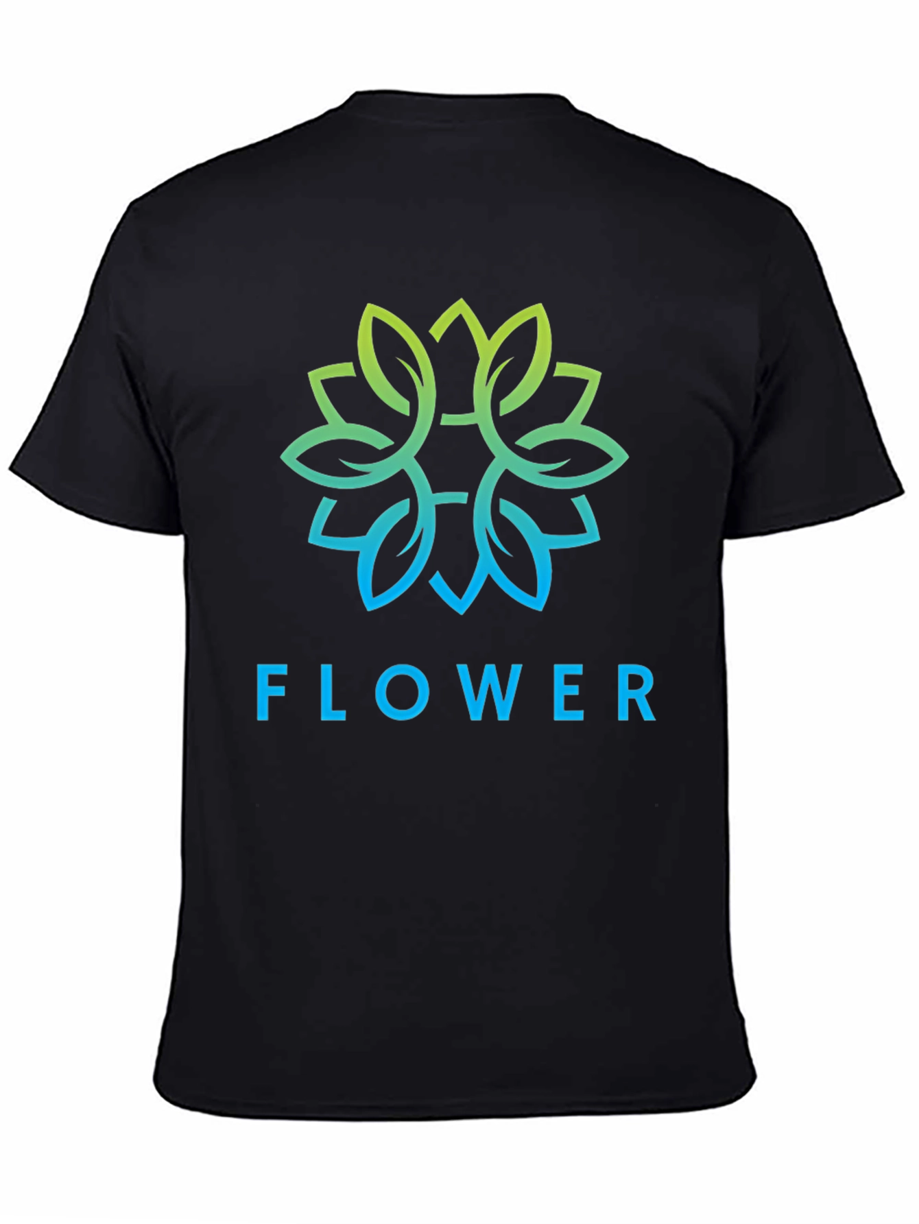 Black Flower Graphic Print Black T-Shirt view 4