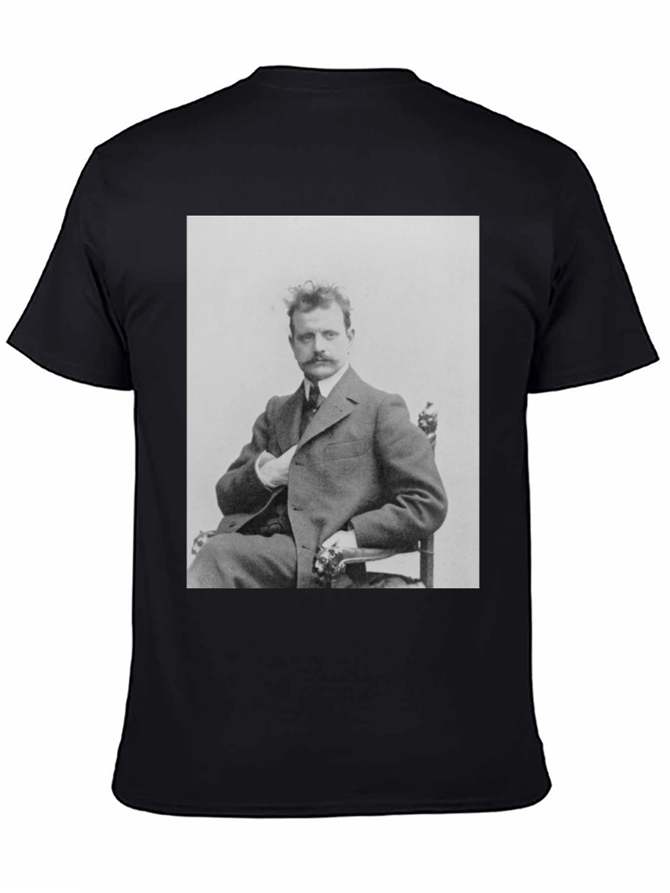 Black Vintage Portrait Tee - Classic Style view 4