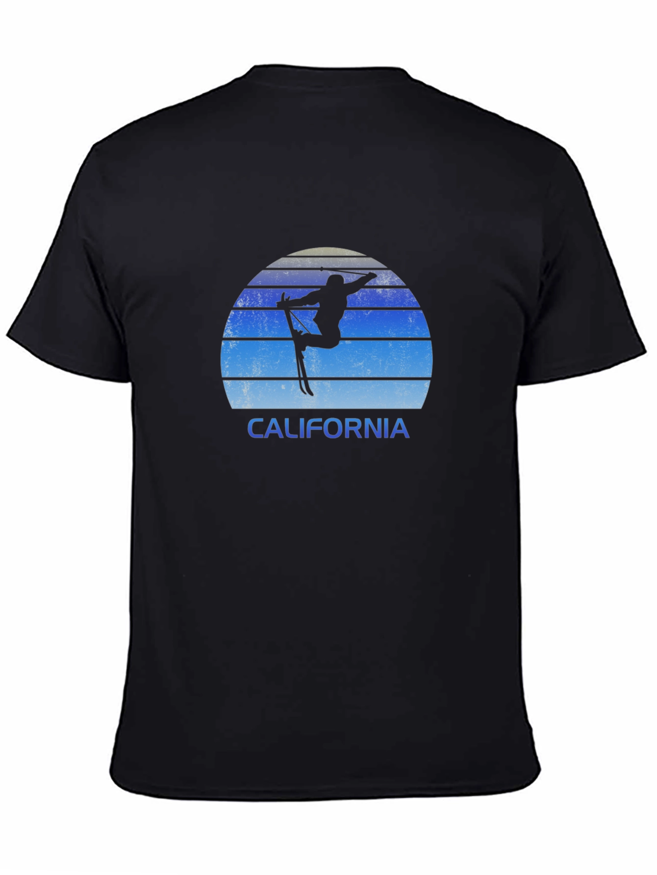 Black California Ski Sunset T-Shirt view 4