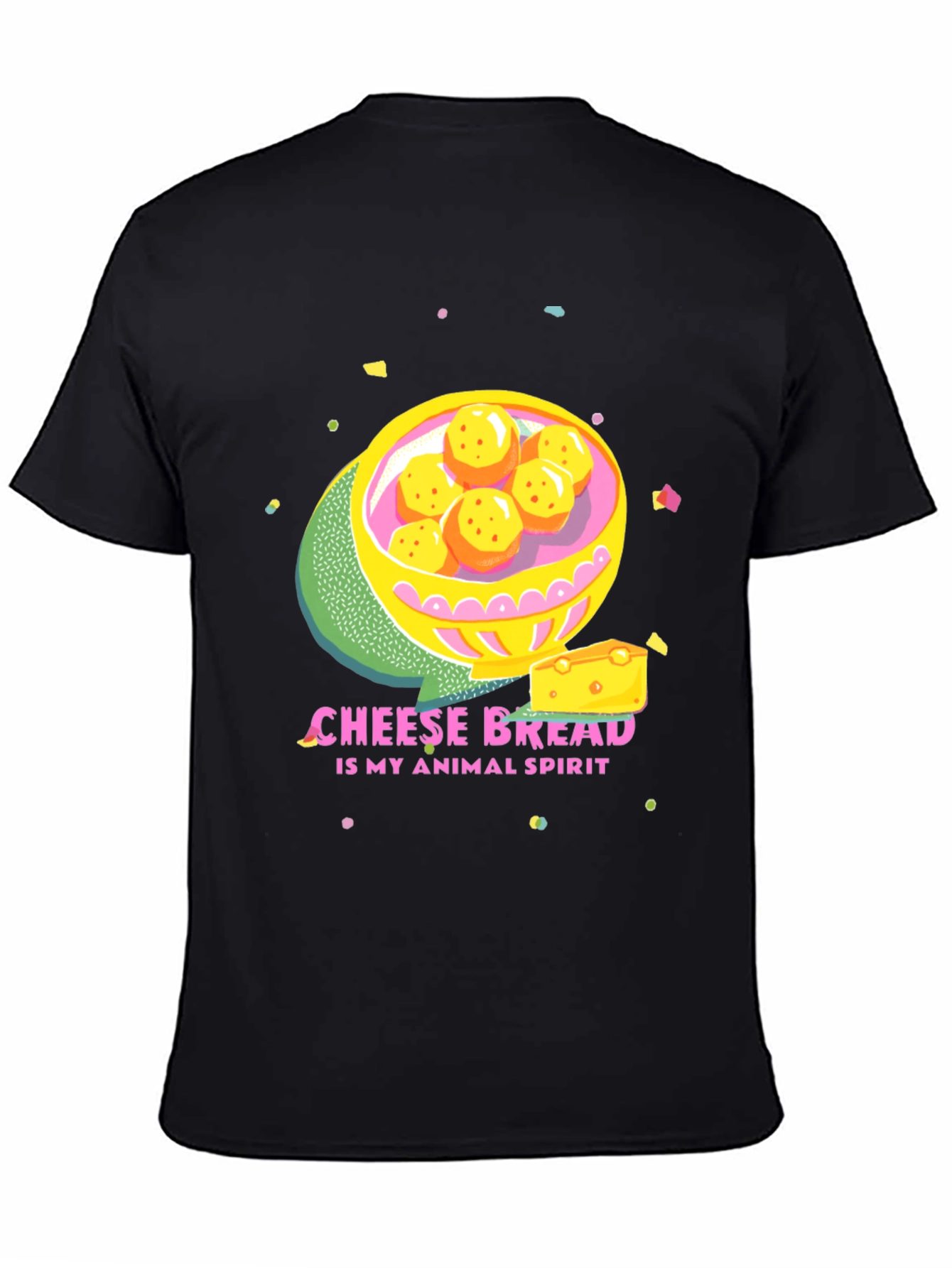 Black Cheese Bread Animal Spirit Graphic Tee view 4