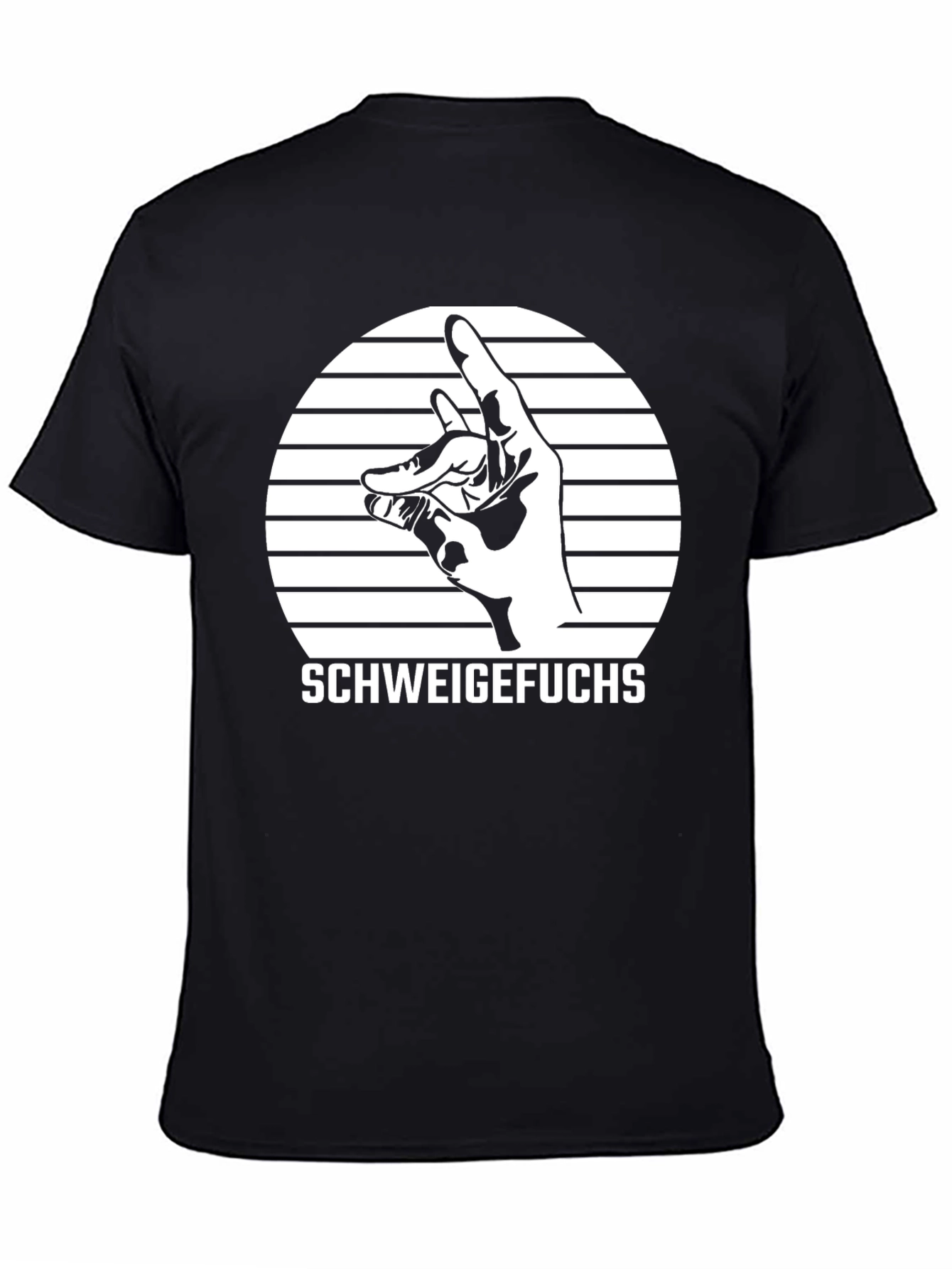 Black Schweige Fuchs Graphic Tee - Black T-Shirt view 4