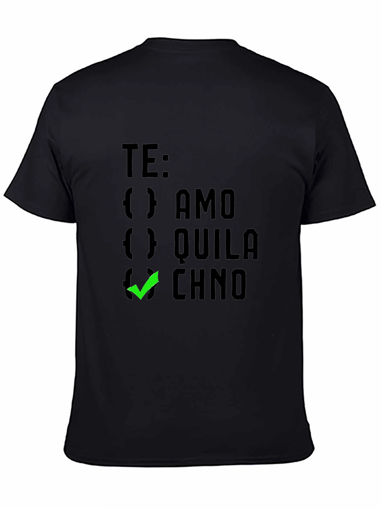 Black Te Amo Chino Graphic Tee - Black view 4
