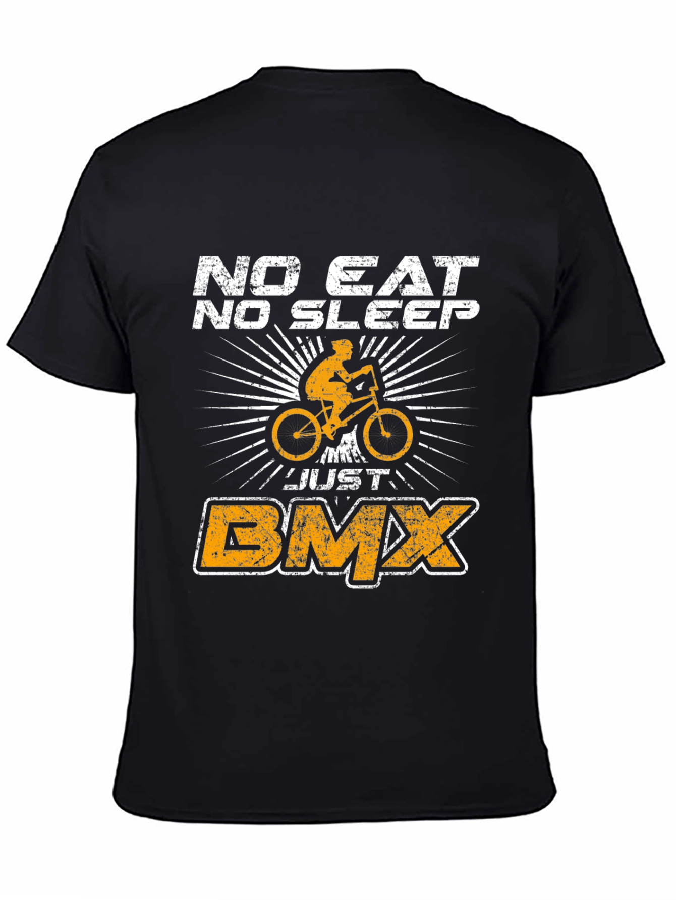 Black No Eat No Sleep Just BMX T-Shirt view 4
