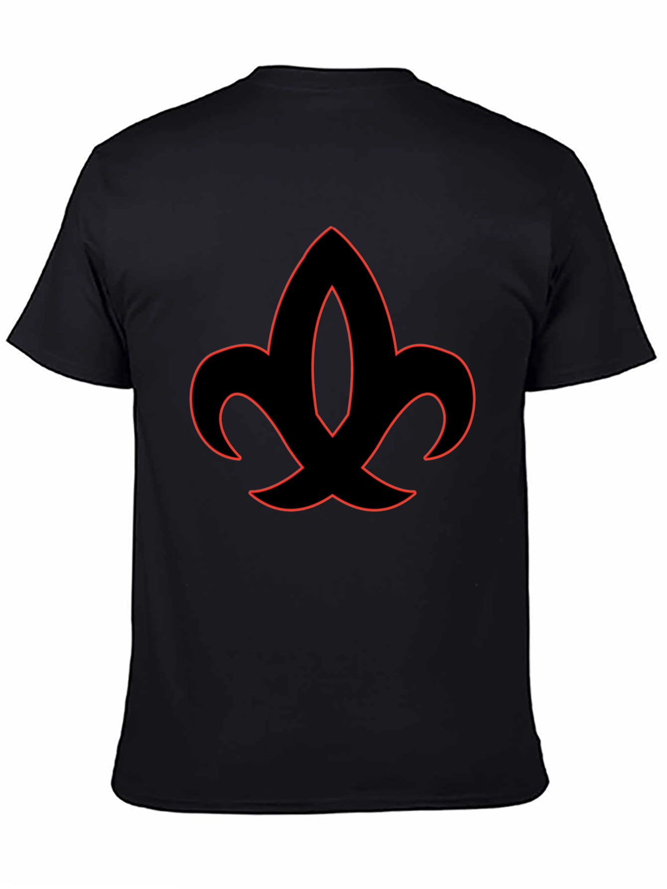 Black Fleur-de-Lis Graphic Tee - Modern Style view 4