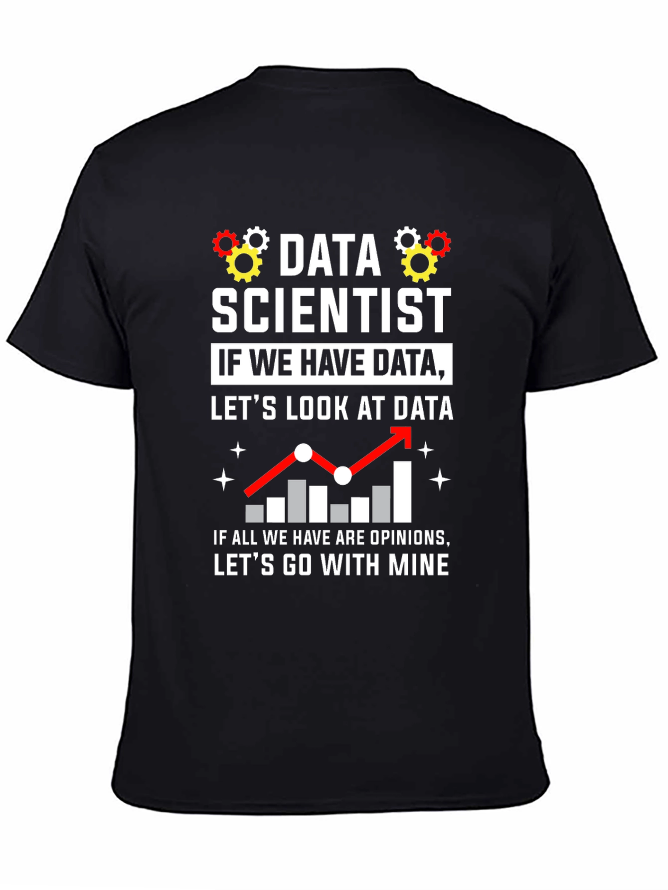 Black Data Scientist Graphic Tee - Funny Data Analysis T-Shirt view 4
