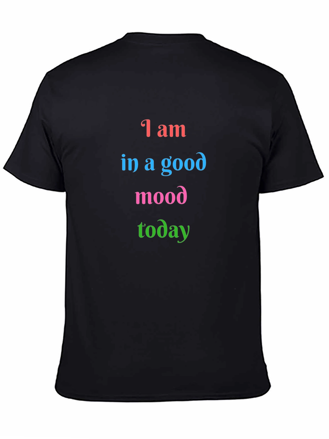 Black Good Mood Graphic Tee - Soft Cotton Blend view 4