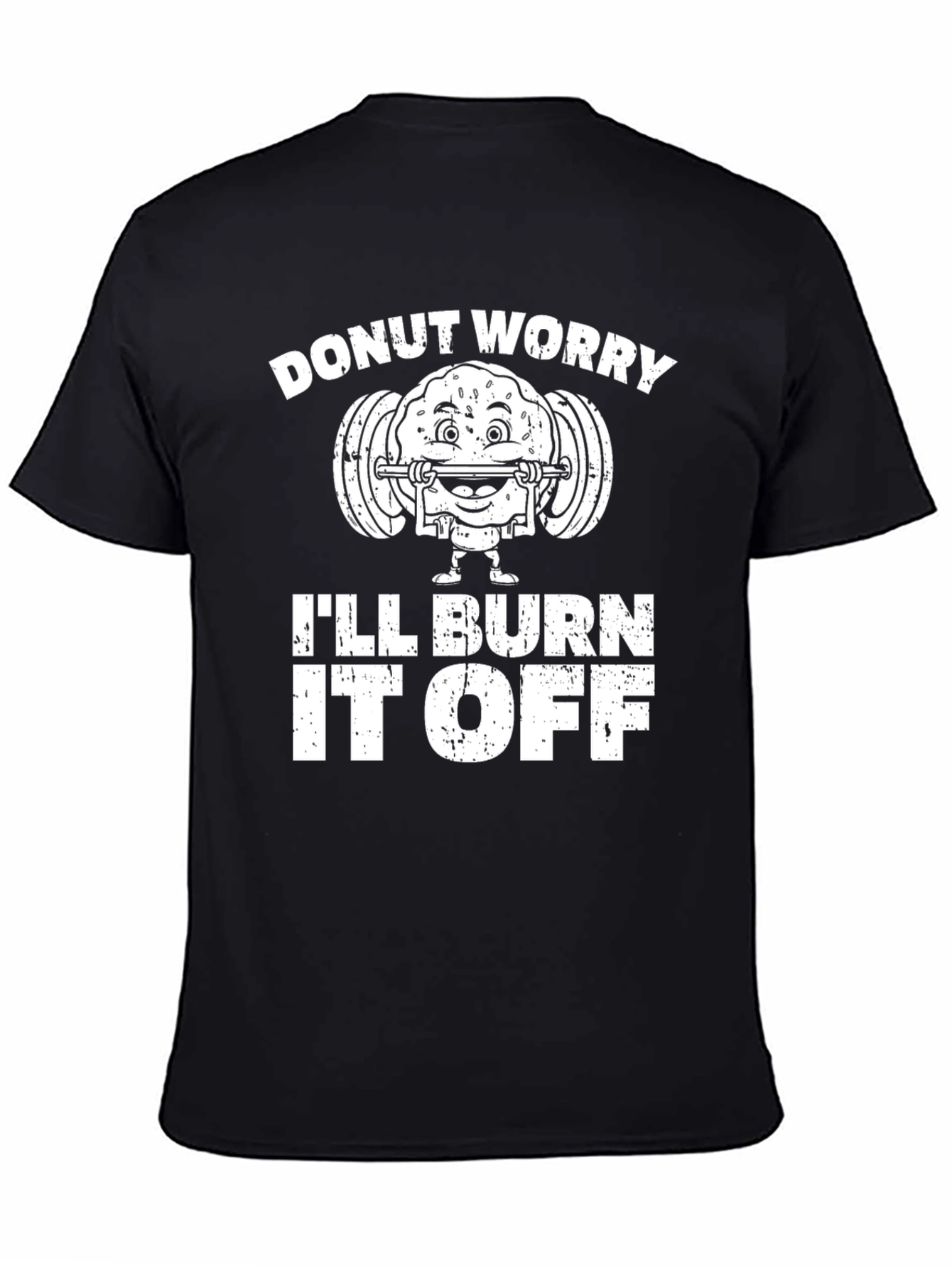 Black Donut Worry I'll Burn It Off T-Shirt view 4