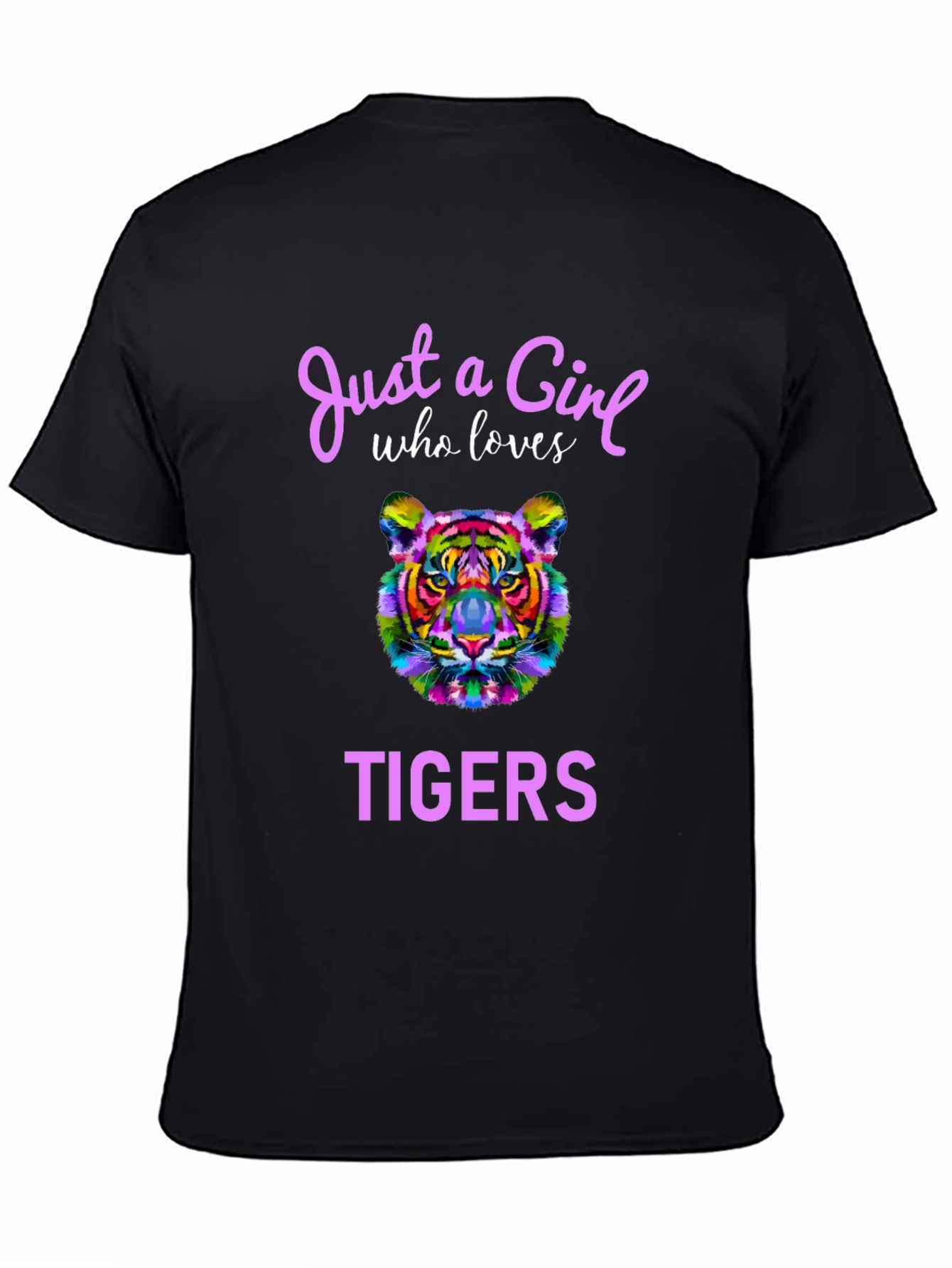 Black Girl Who Loves Tigers T-Shirt view 4