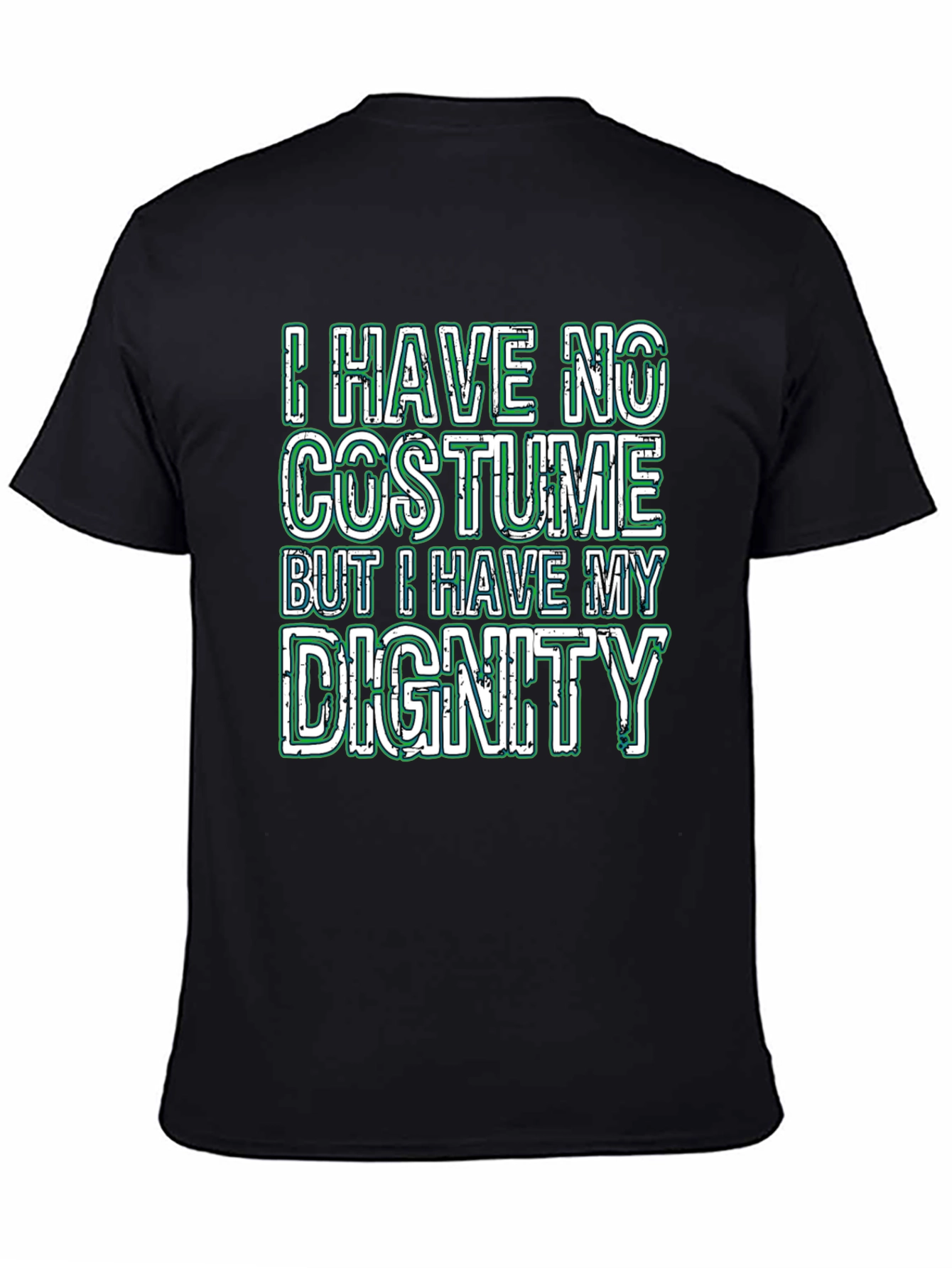 Black Funny "I Have No Costume" Graphic T-Shirt view 4