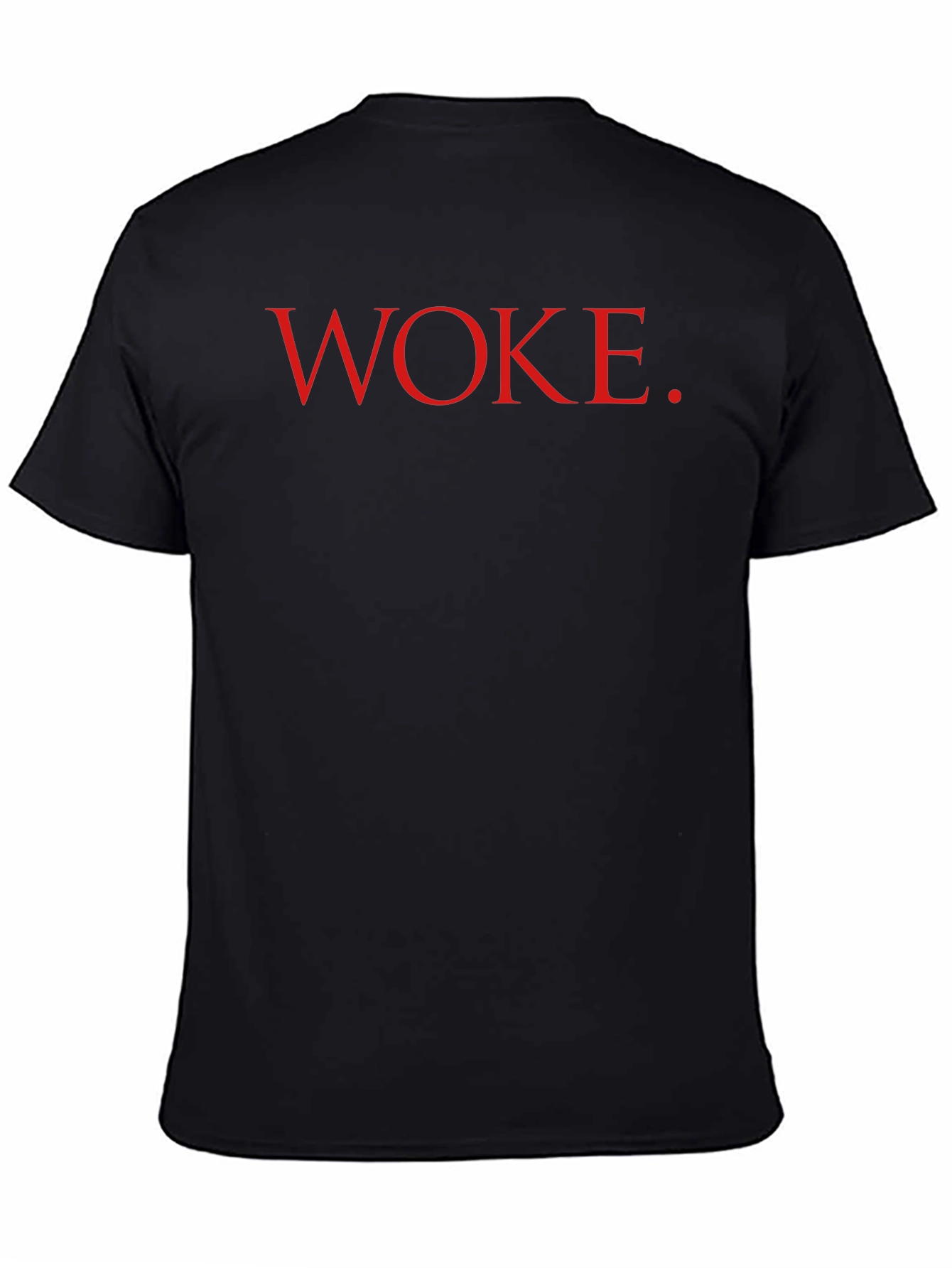 Black WOKE. Graphic Tee - Bold Statement T-Shirt view 4