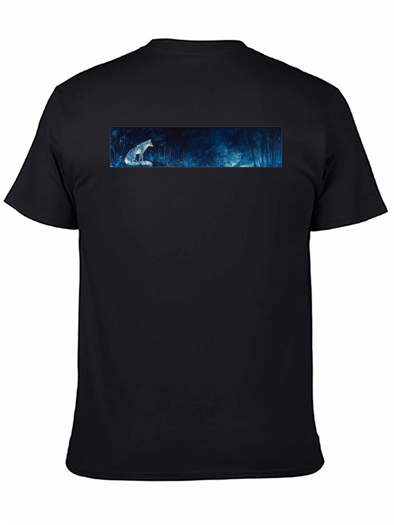 Black Mystic Forest Graphic Tee - Soft Cotton Black T-Shirt view 4