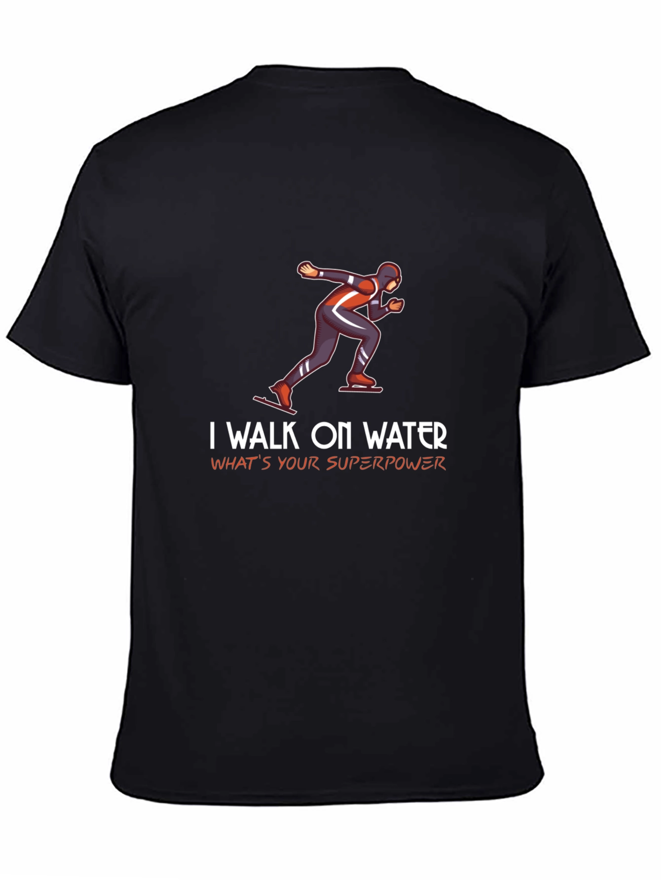Black I Walk on Water Graphic T-Shirt - Superpower Tee view 4