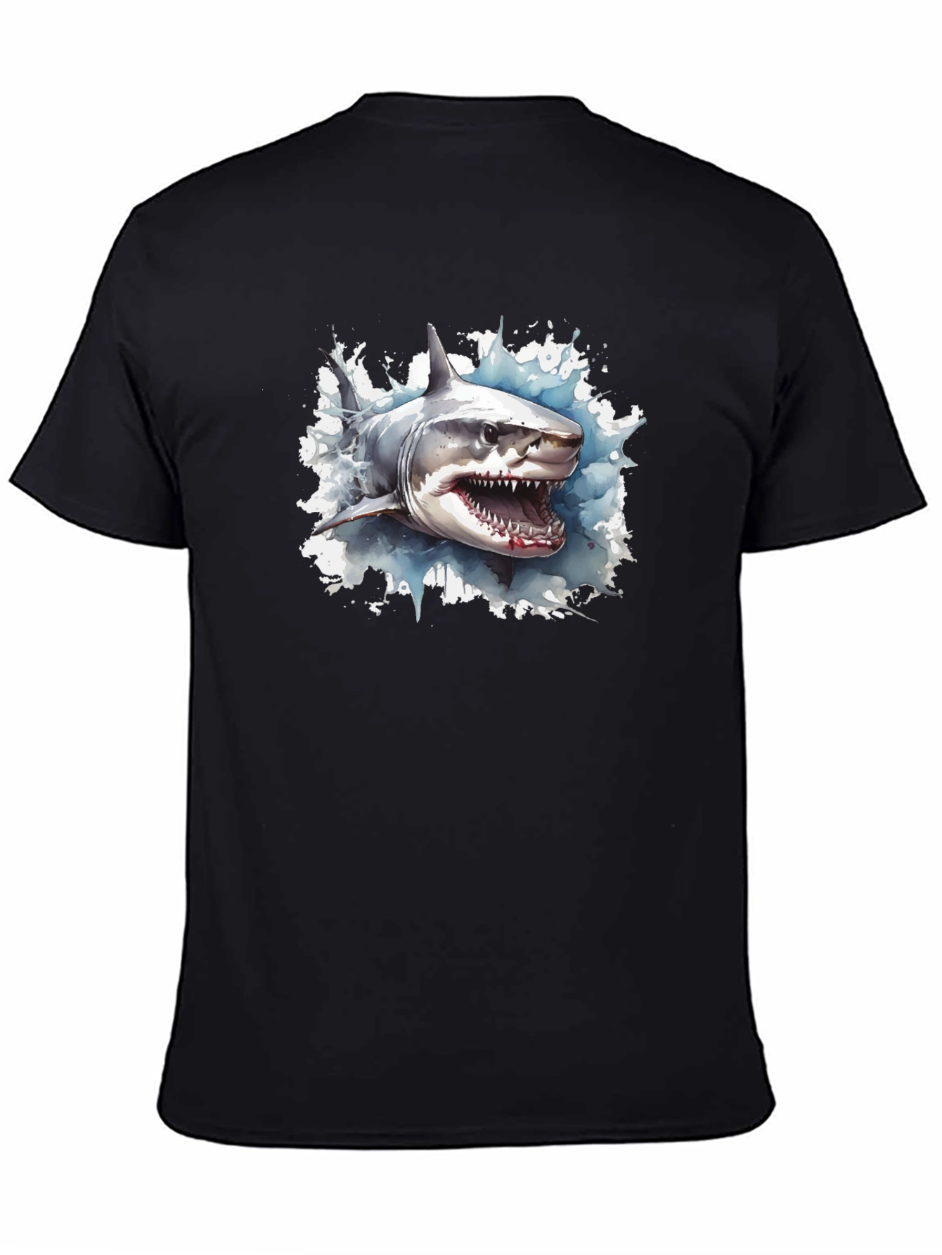 Black Shark Graphic Tee - Stylish Cotton Comfort view 4