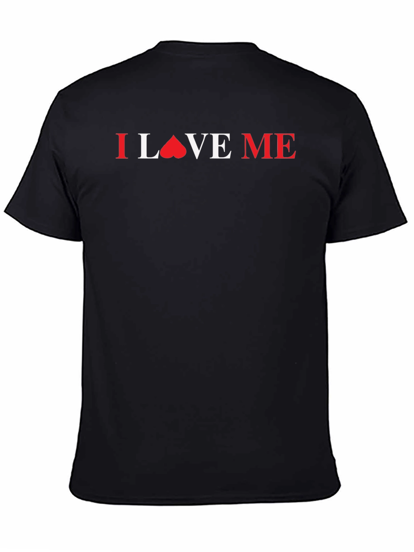 Black I Love Me Graphic Tee - Soft Cotton Blend view 4