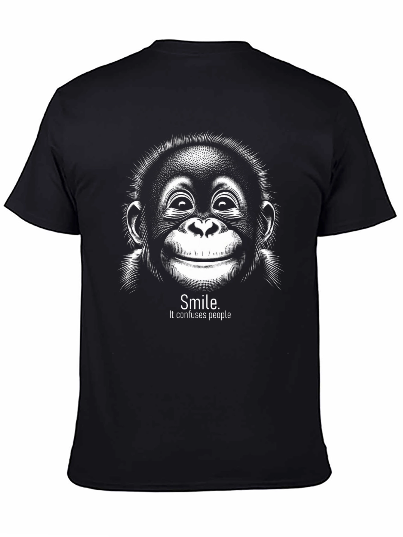 Black Smile Confuses People Graphic Tee view 4
