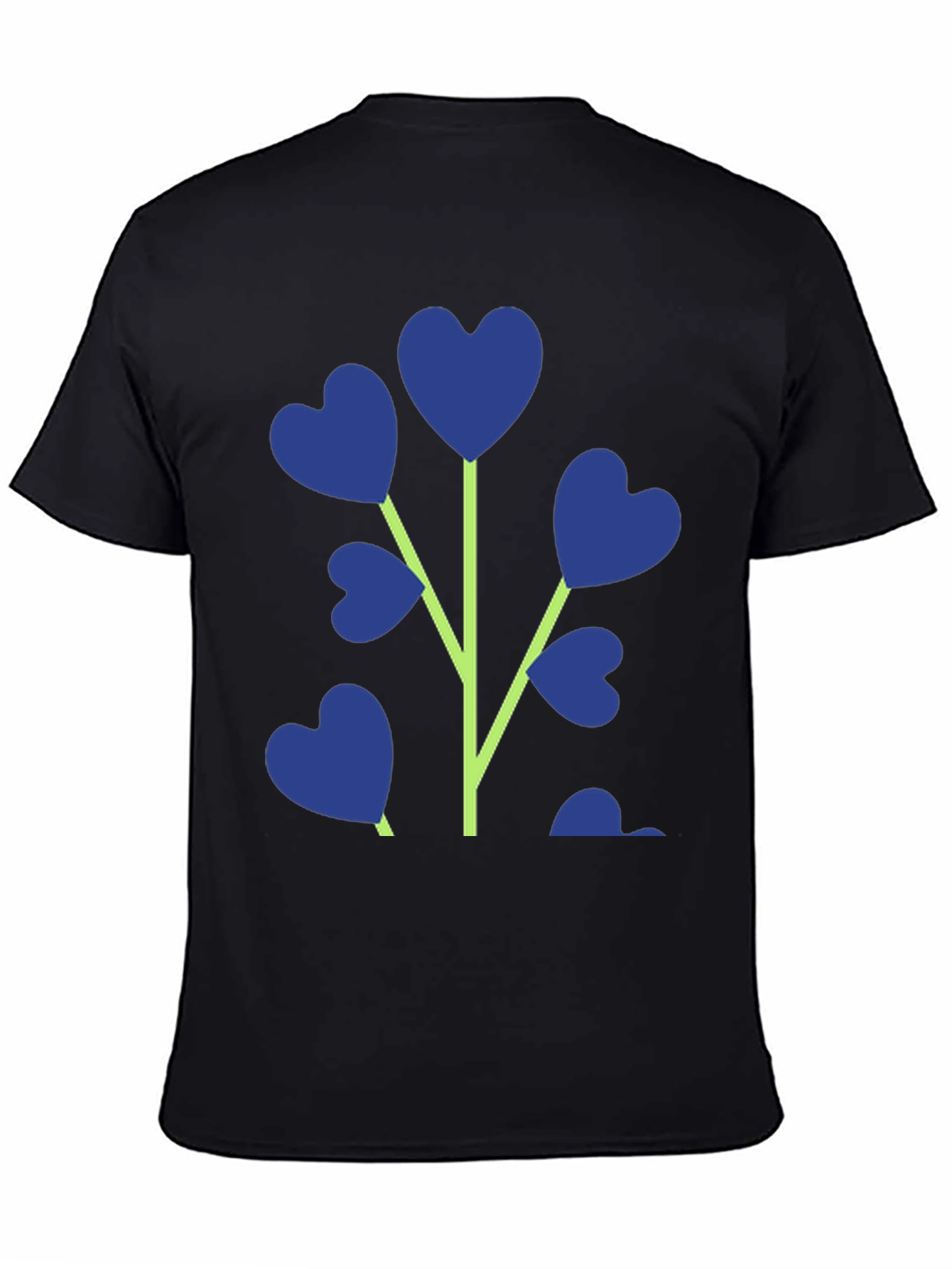Black Heart Plant Graphic T-Shirt - Stylish Men's Tee view 4