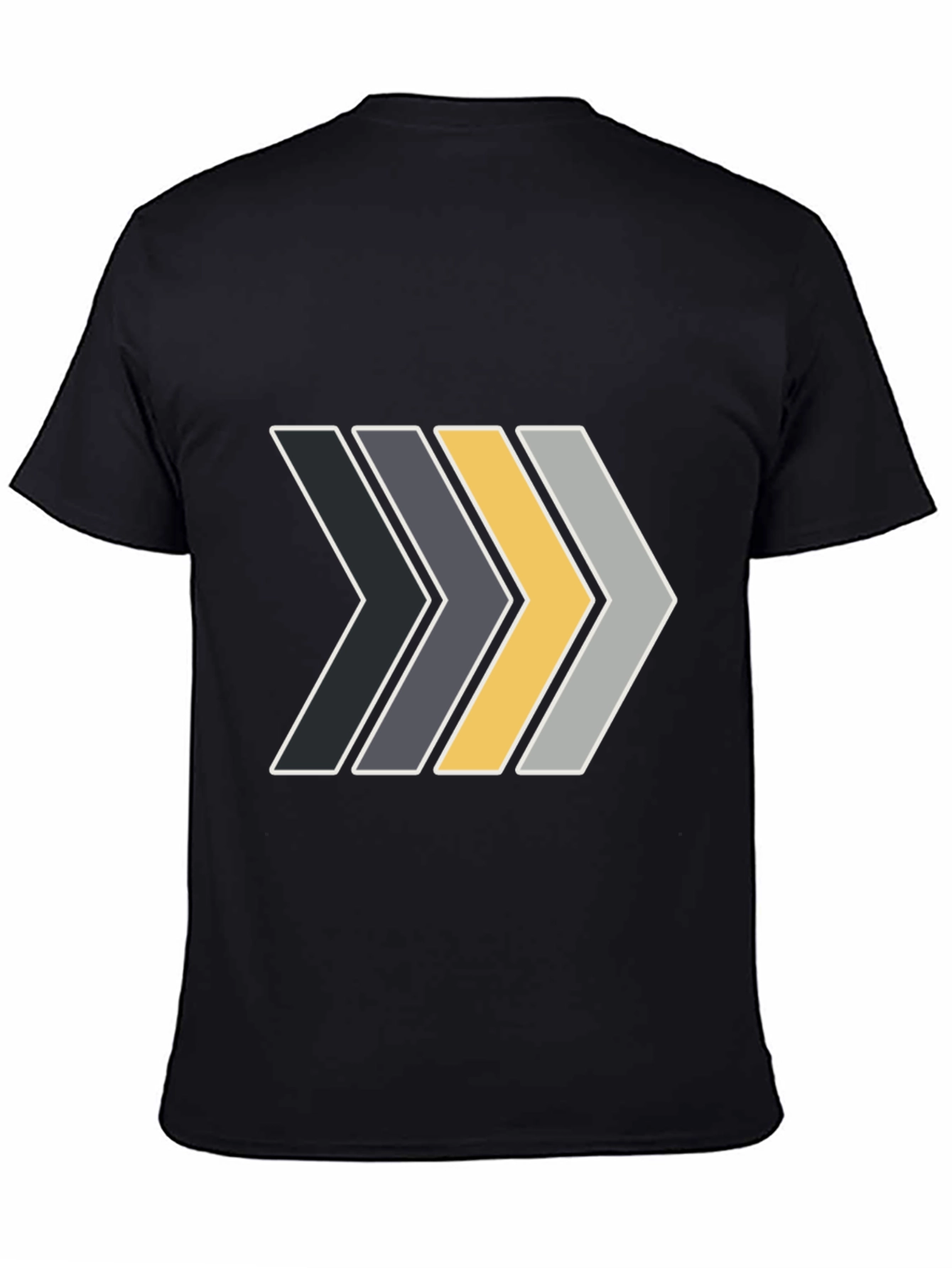 Black Stylish Arrow Graphic Tee - Modern Design view 4