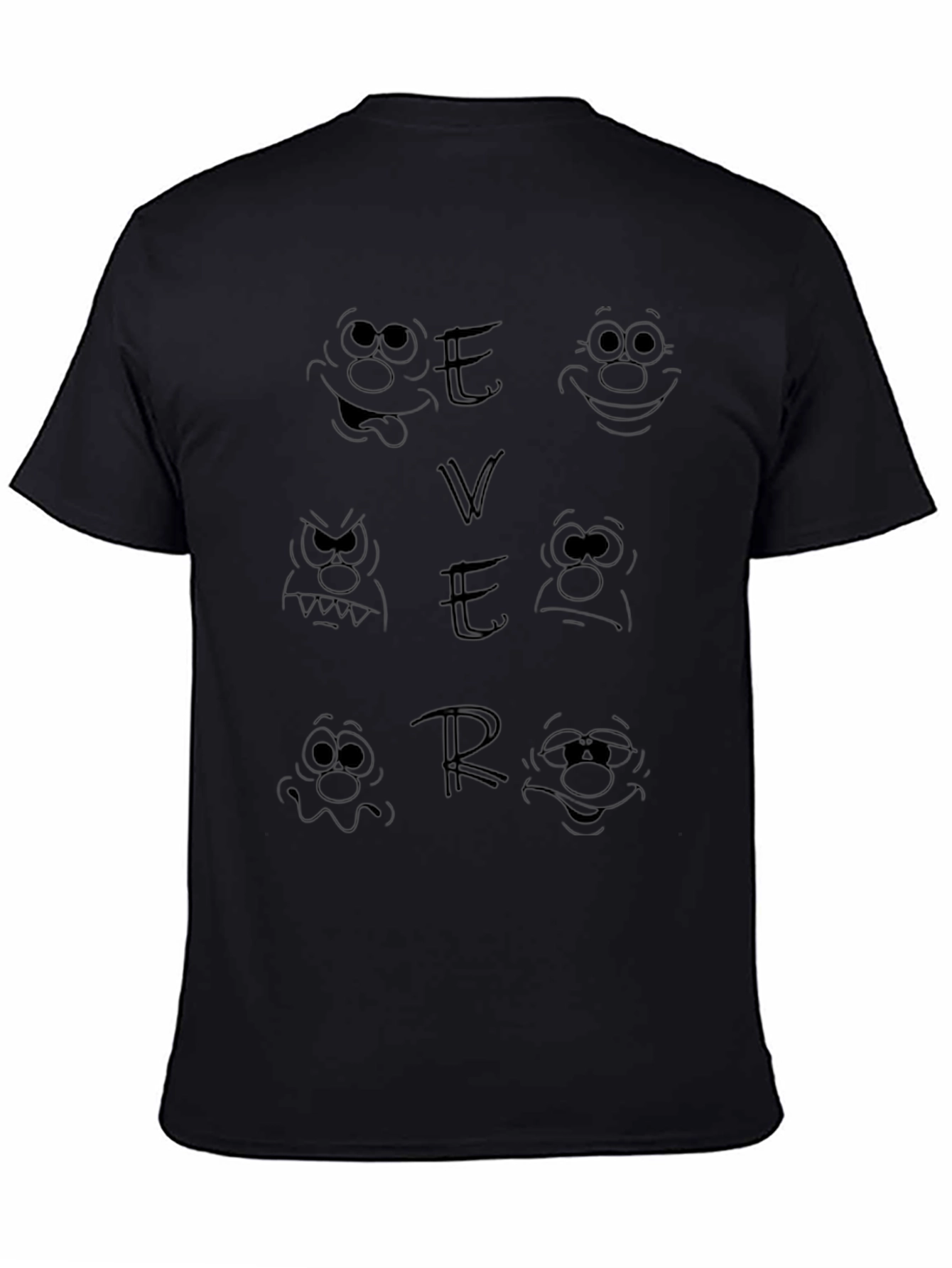 Black Funny Expressions T-Shirt view 4
