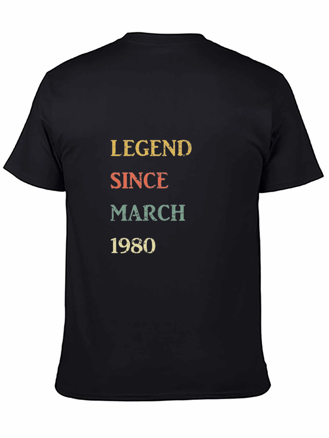 Black Legend Since March 1980 - Men's Graphic Tee view 4