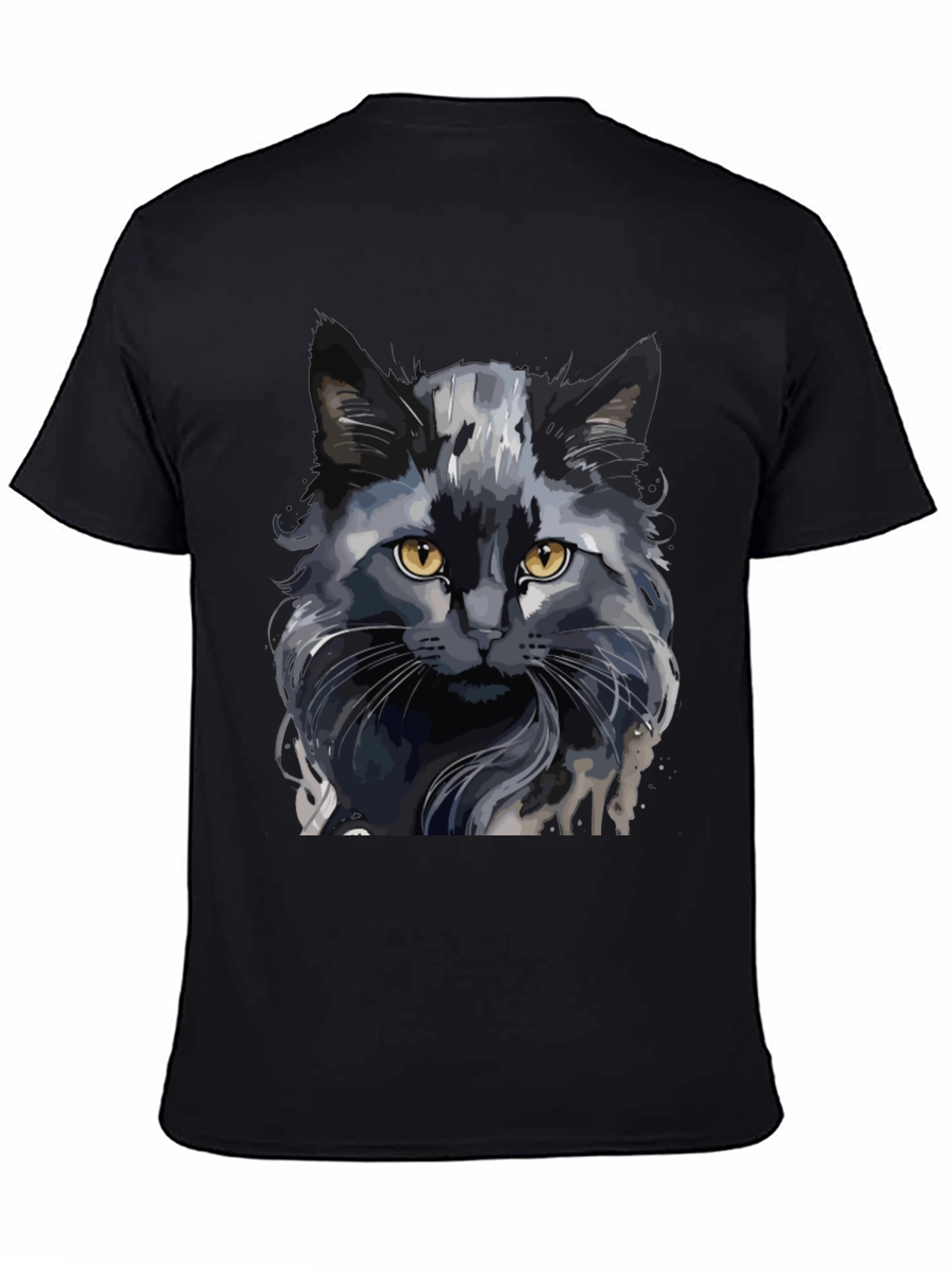 Black Black Cat Graphic T-Shirt view 4