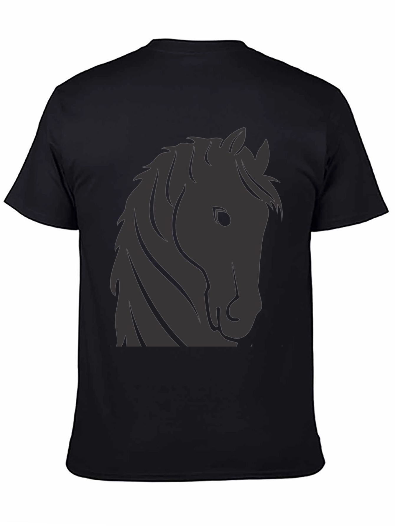 Black Horse Graphic Tee - Stylish Black T-Shirt view 4